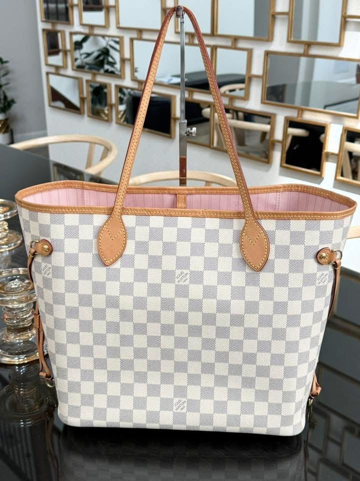 Neverfull MM in Rose Ballerine w/ Dustbag, Receipt and Insert Organizer -ποΈ Microchip