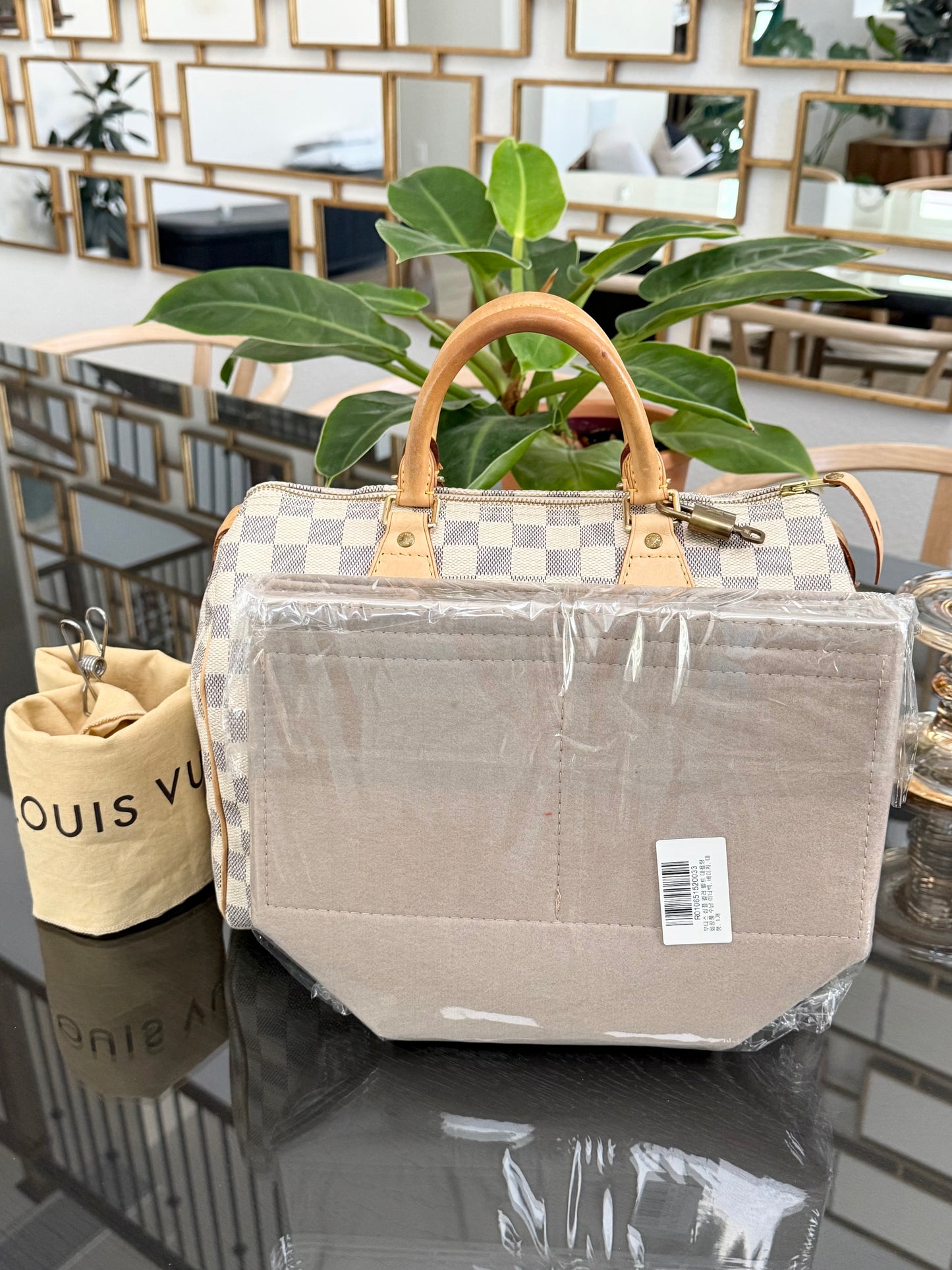 Speedy 30 in Damier Azur with lock π key, Dustbag and Insert Organizer -ποΈ Year 2007