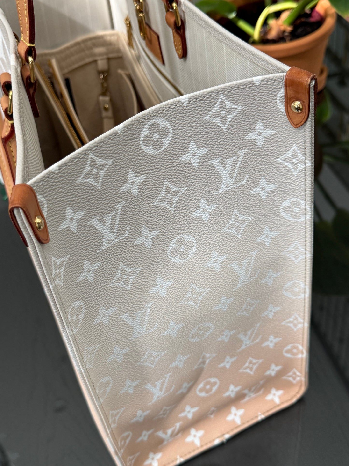 On The Go GM By The Pool in Monogram with Dustbag and Insert Organizer -Microchip