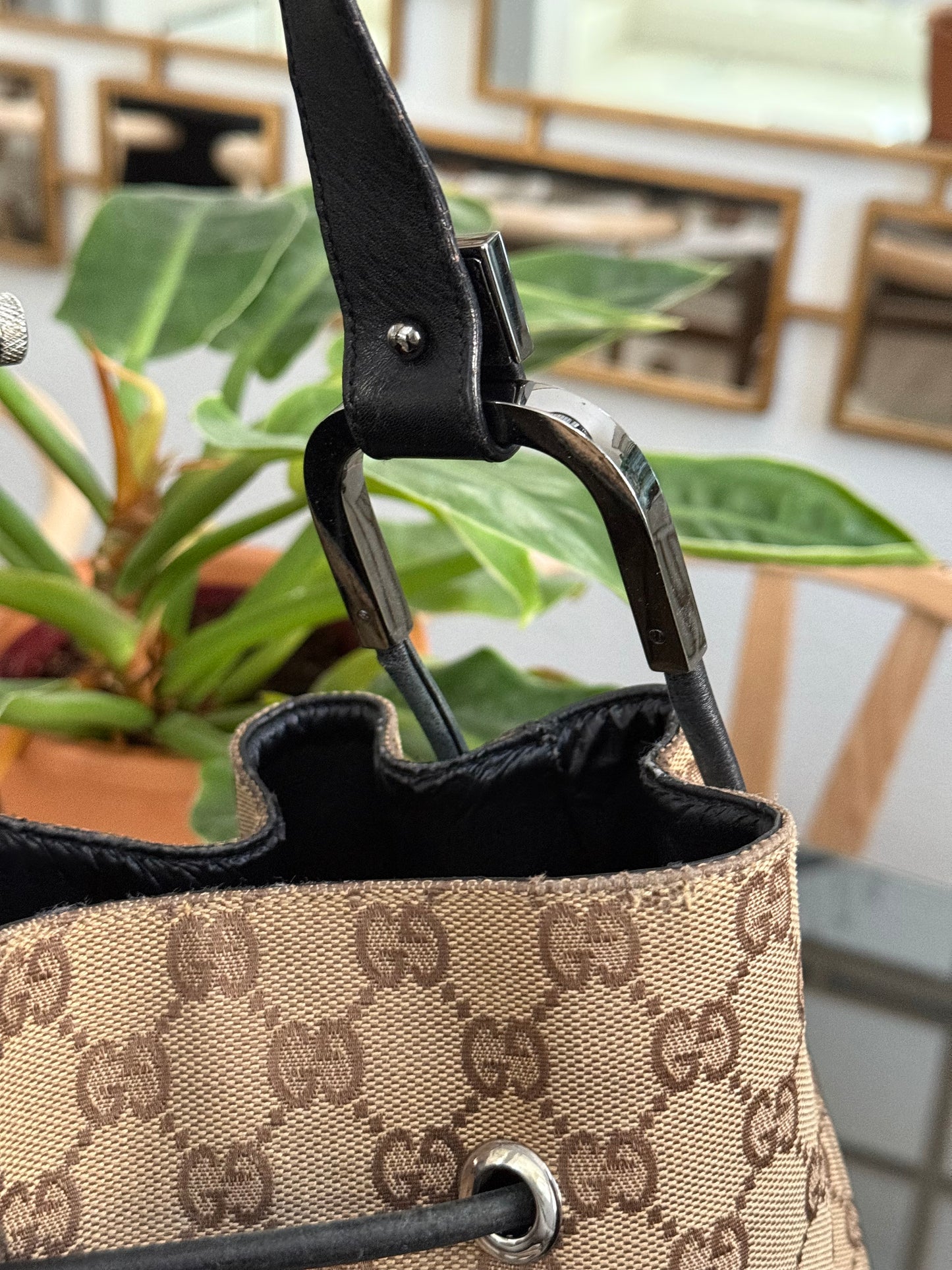 Gucci GG Canvas Drawstring Bag