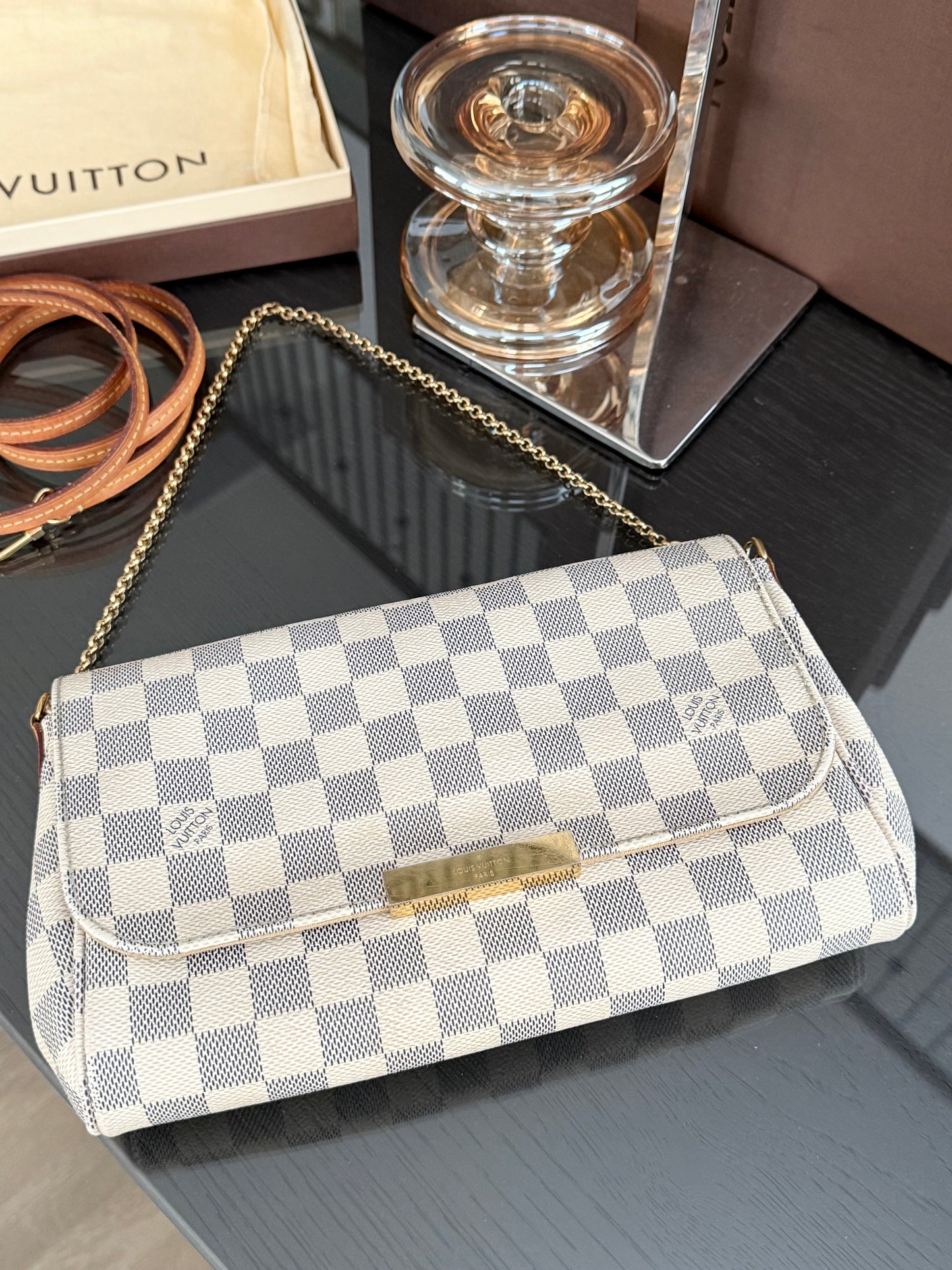 Favorite MM in Azur with Dustbag, Insert Organizer, Box and Paper bag -Year: 2015