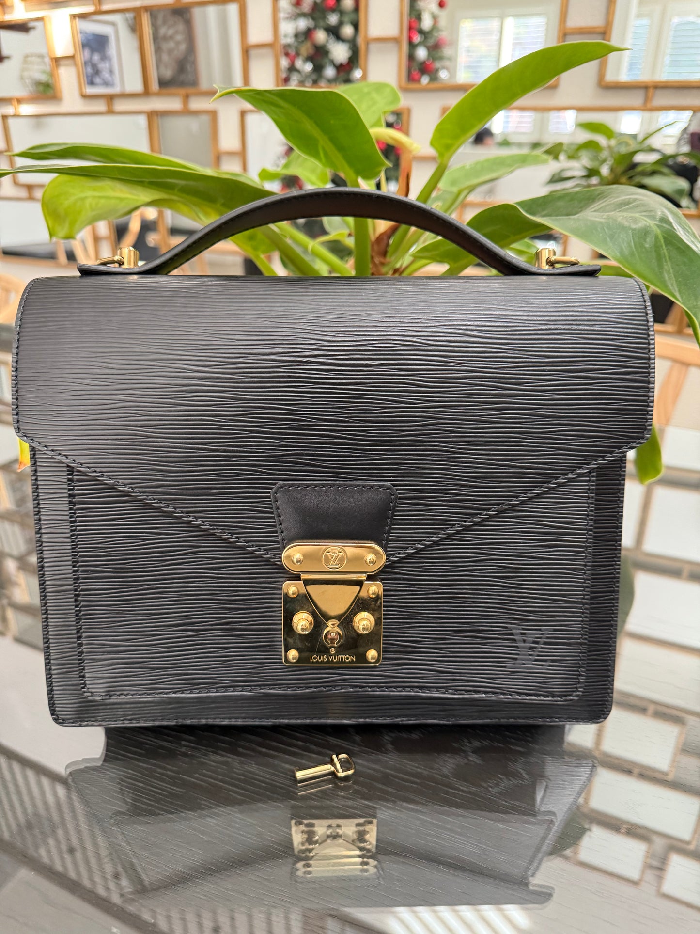 Epi Black Monceau 28 Crossbody 2 Way Bag - 📅 Year: 1997