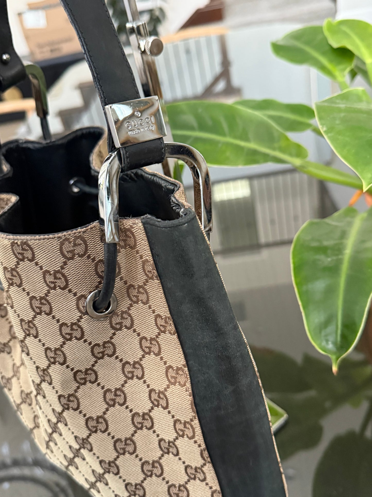 Gucci GG Canvas Drawstring Bag