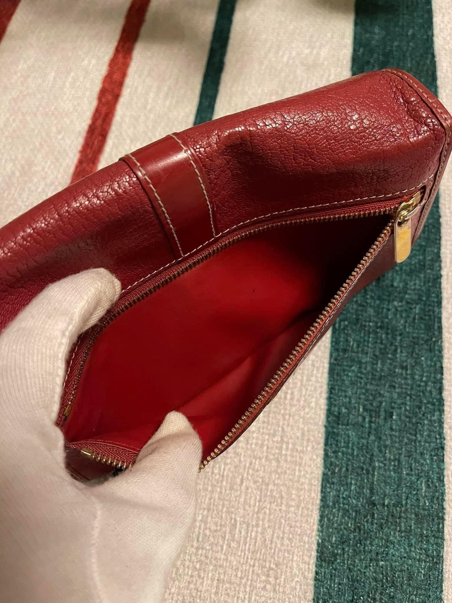 Red Suhali Leather Le Favori Wallet -YEAR 2009