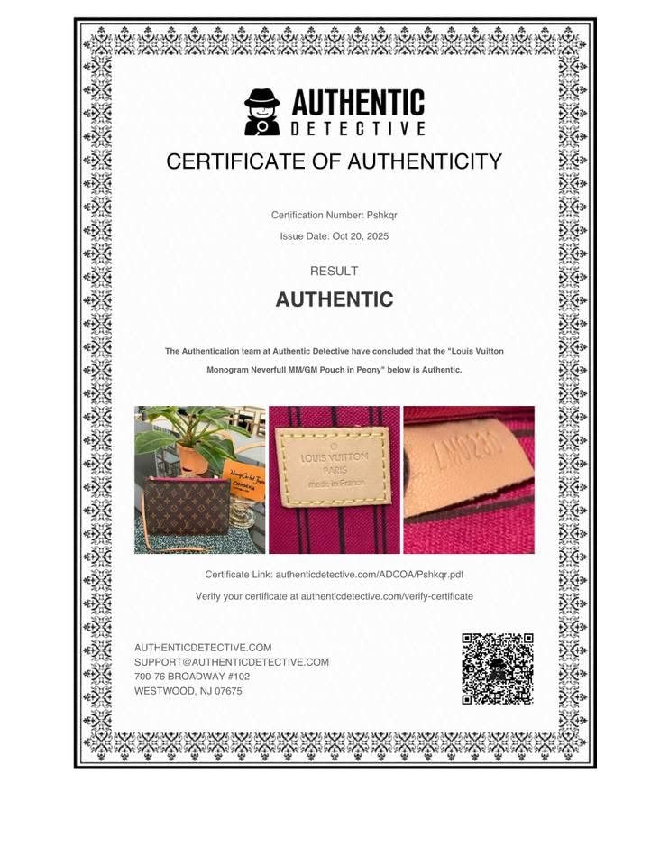 Neverfull MM/GM Pouch in Peony 🗓️ Year: 2020