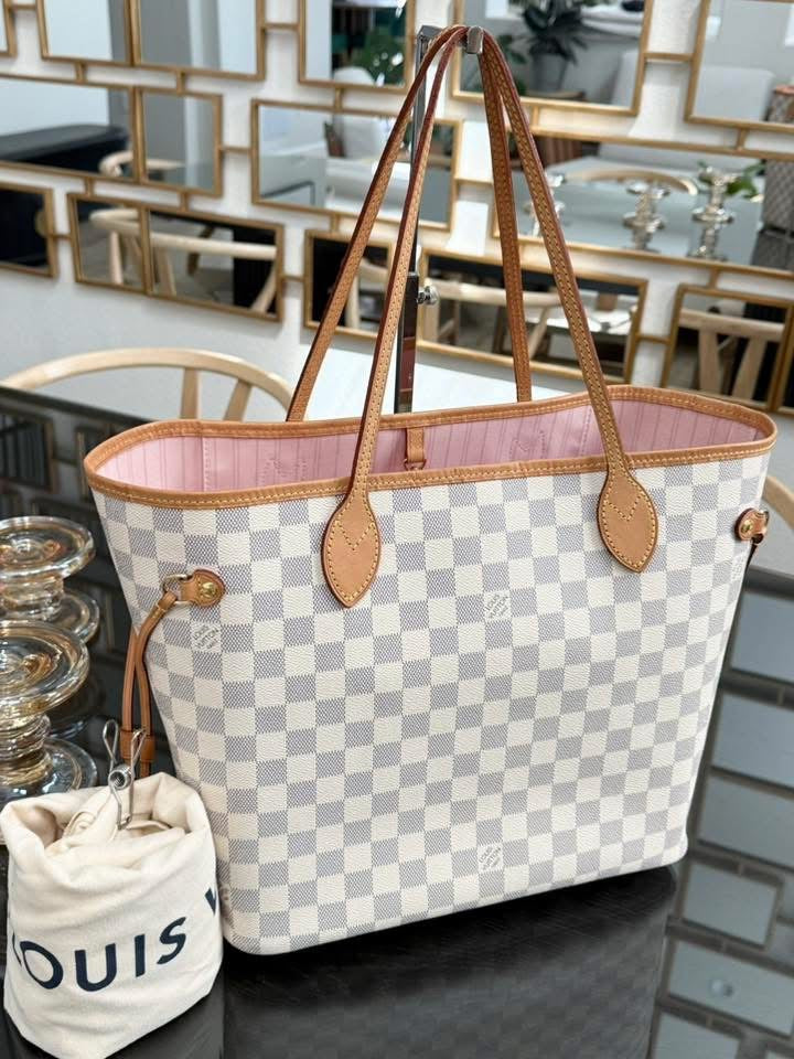 Neverfull MM in Rose Ballerine w/ Dustbag, Receipt and Insert Organizer -ποΈ Microchip