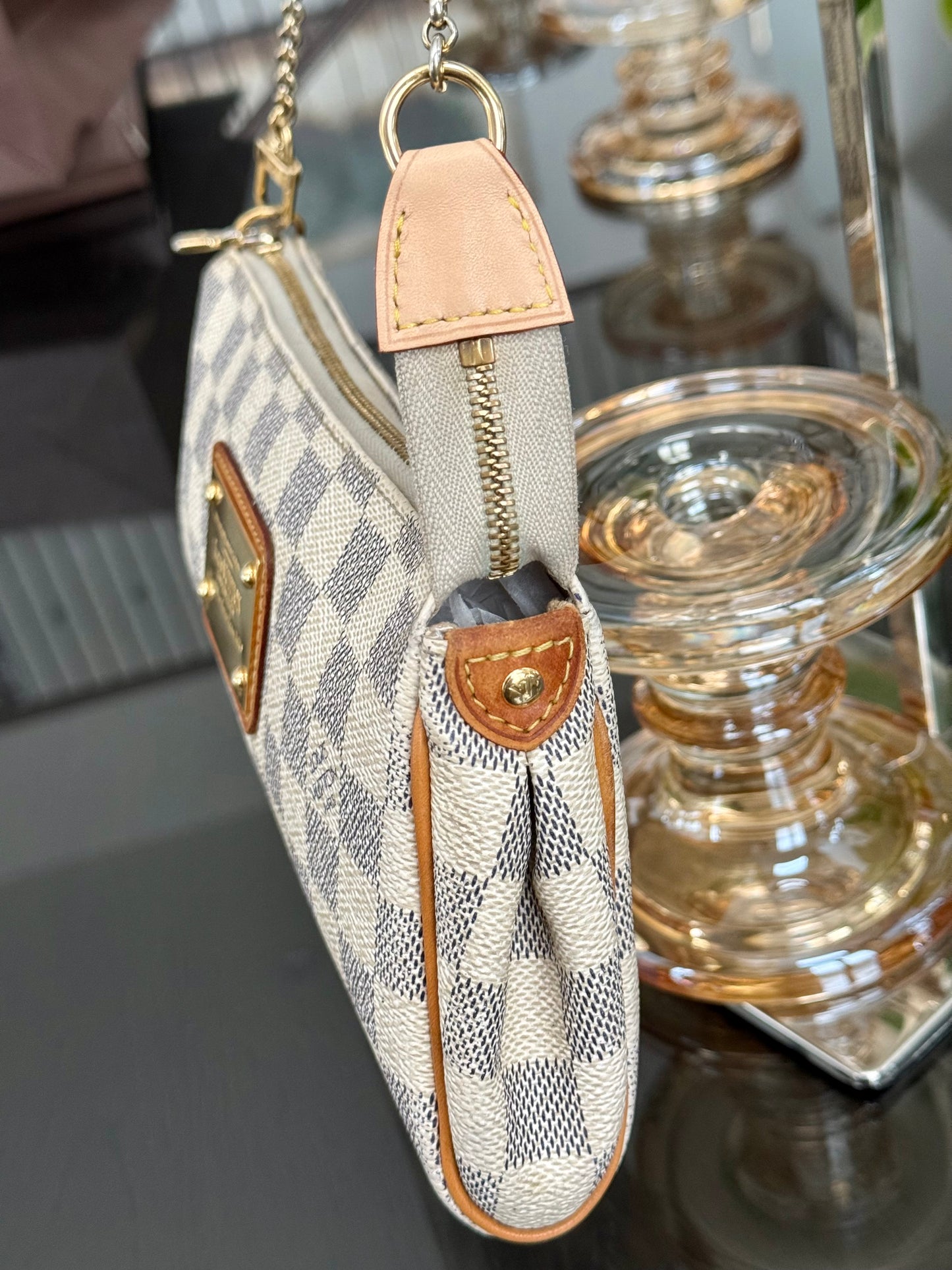 Eva Clutch in Azur with Dustbag , box and Paper bag🗓️ Year: 2011