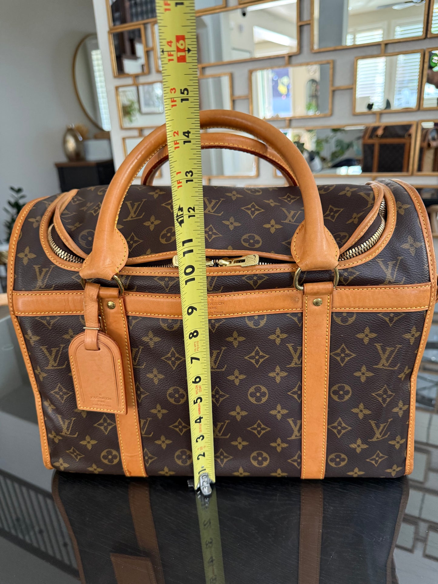 Sac Chien Monogram Pet Carrier 40 with Luggage Tag 🗓️ Year: 2004