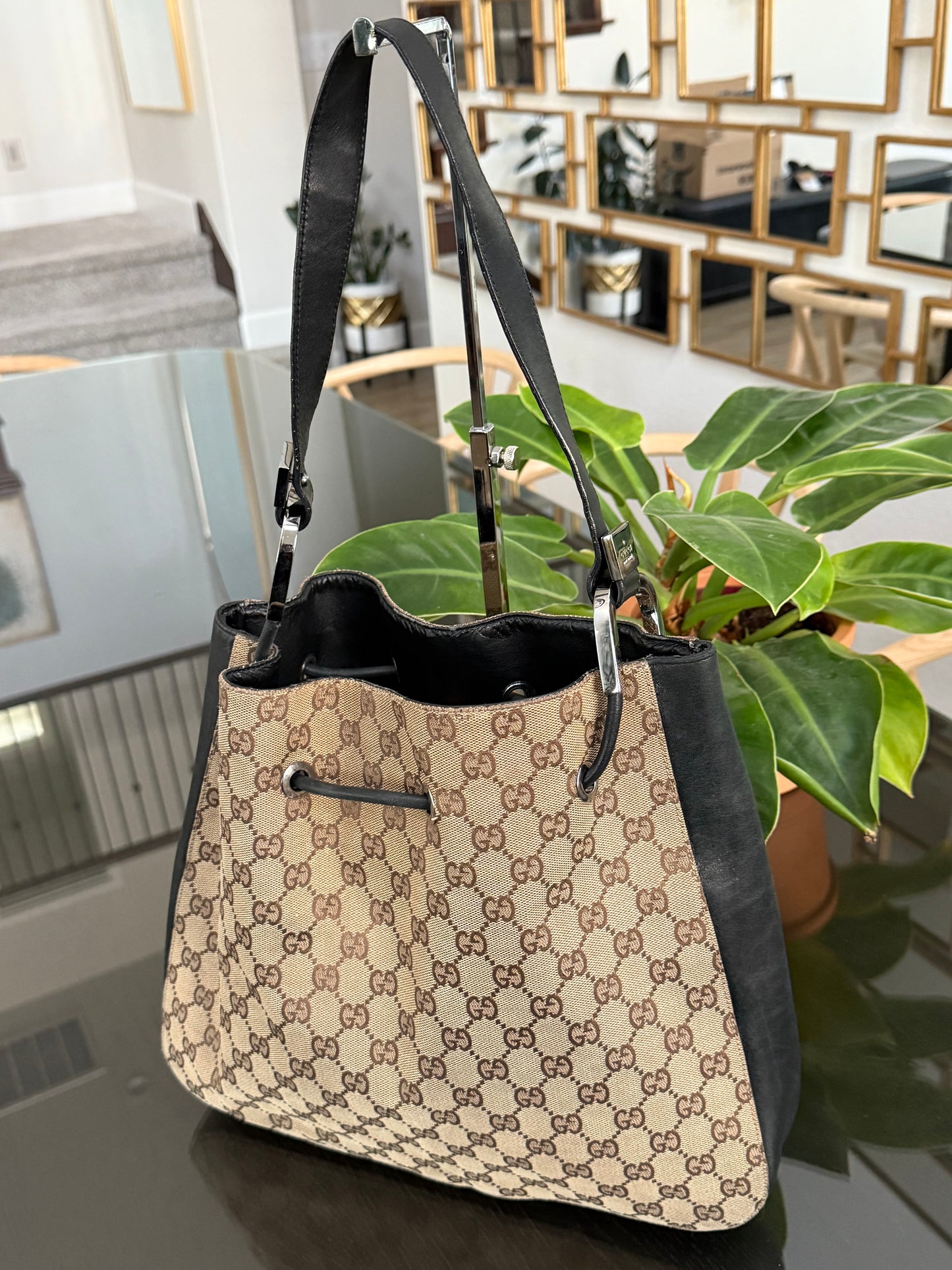 Gucci GG Canvas Drawstring Bag