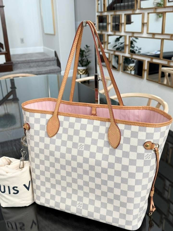 Neverfull MM in Rose Ballerine w/ Dustbag, Receipt and Insert Organizer -ποΈ Microchip