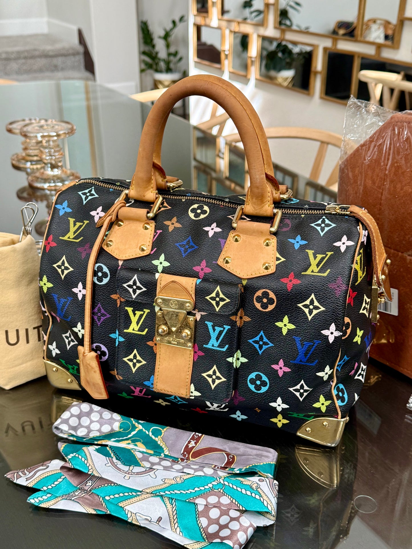 Multicolor Speedy 30 with Dustbag, Insert Organizer and twilly set π
Year: 2008