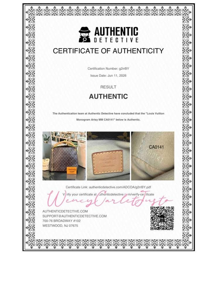 Artsy MM with Dustbag and Insert Organizer - 📅 Year: 2011