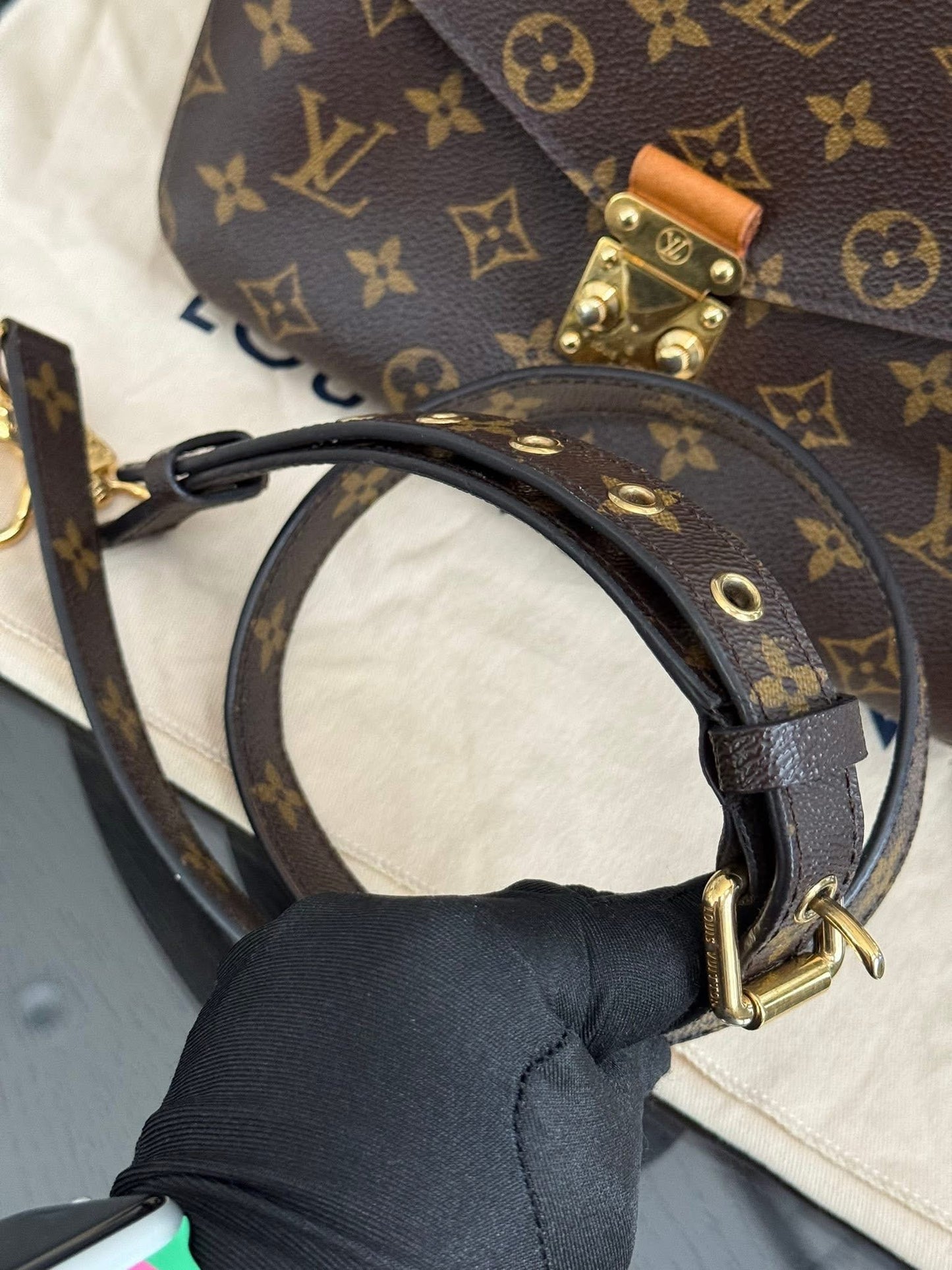 Pochette Metis in Monogram with Box, Dustbag and Paper bag -Year 2015