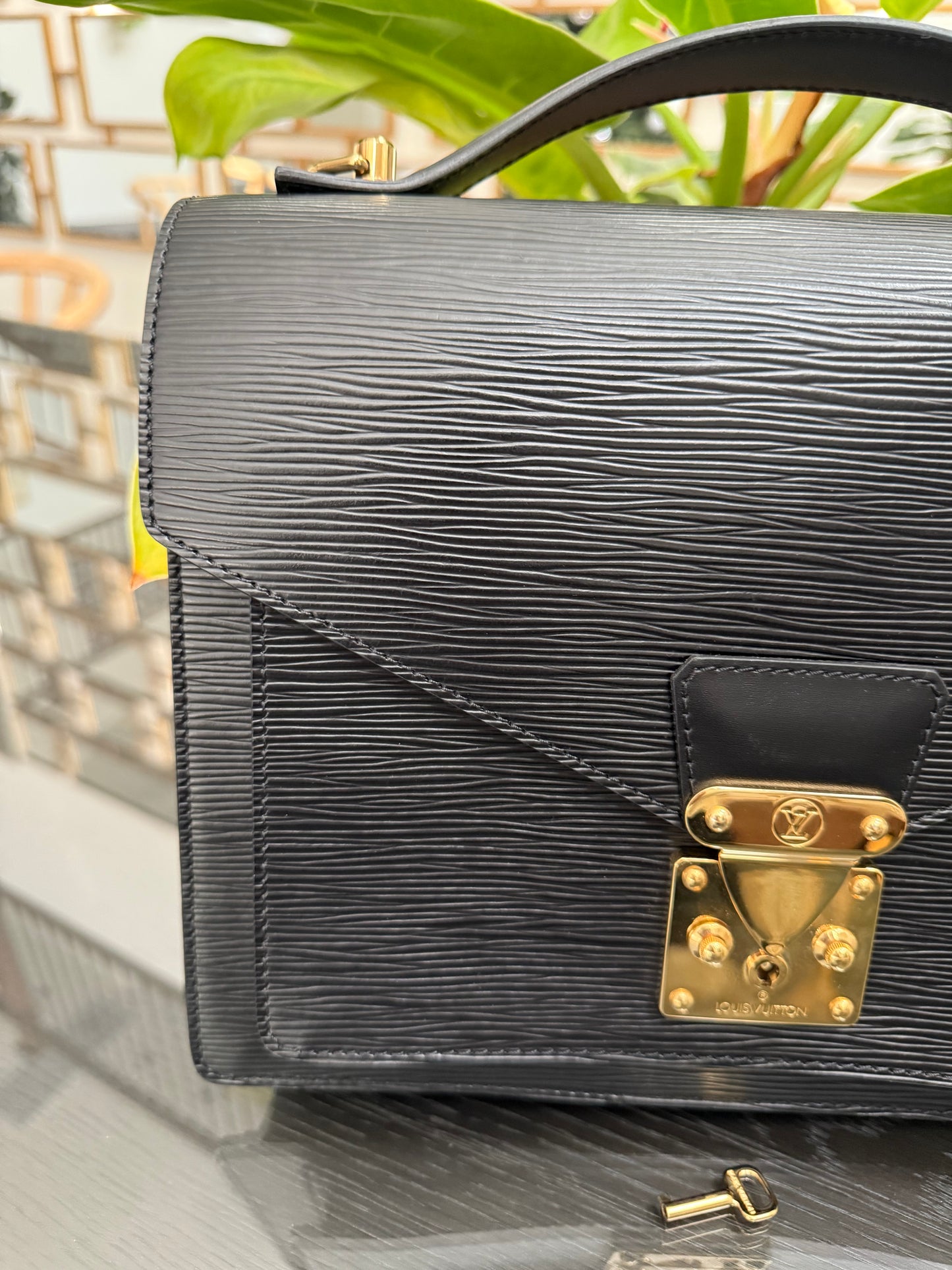 Epi Black Monceau 28 Crossbody 2 Way Bag - 📅 Year: 1997