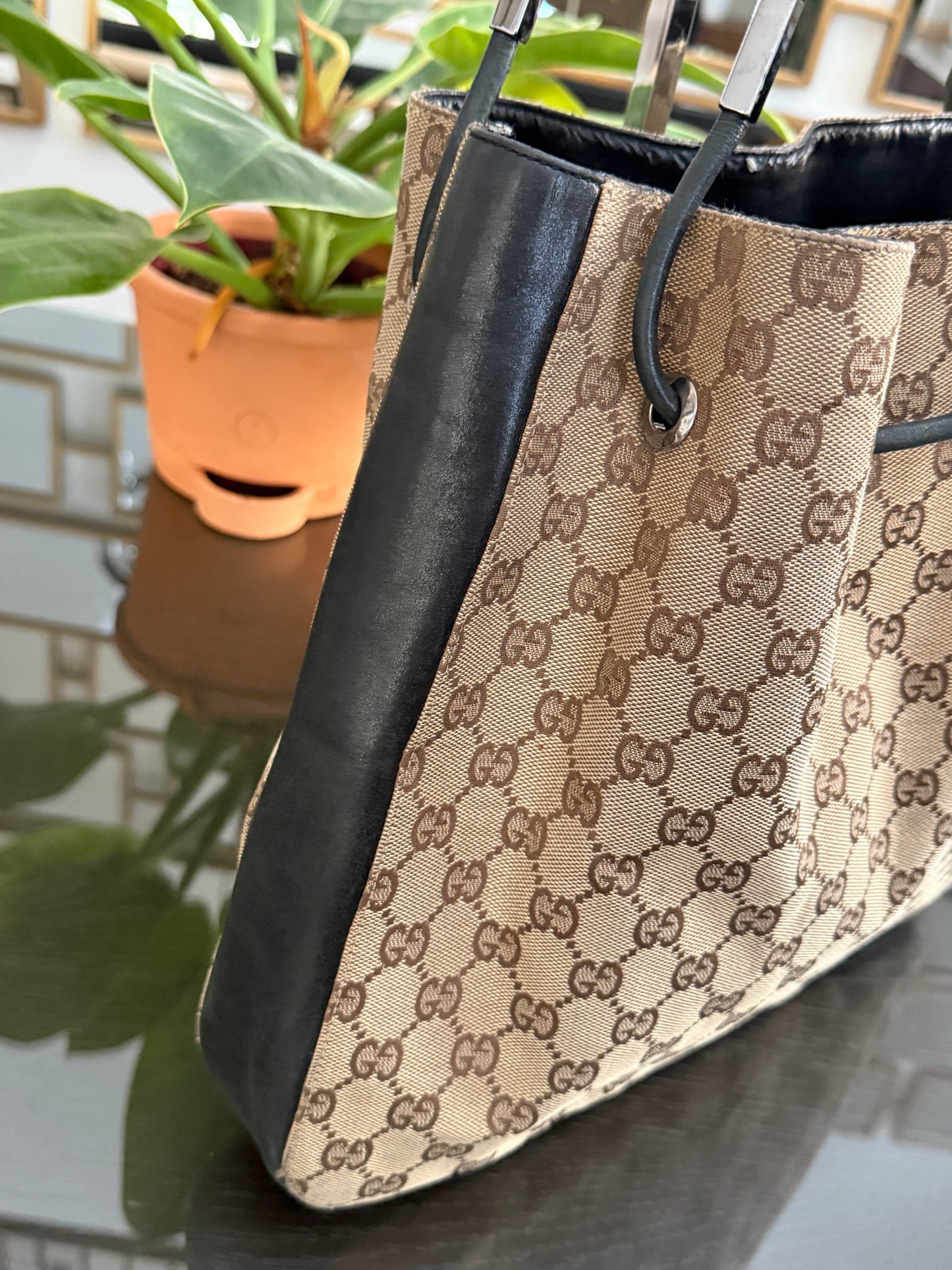 Gucci GG Canvas Drawstring Bag