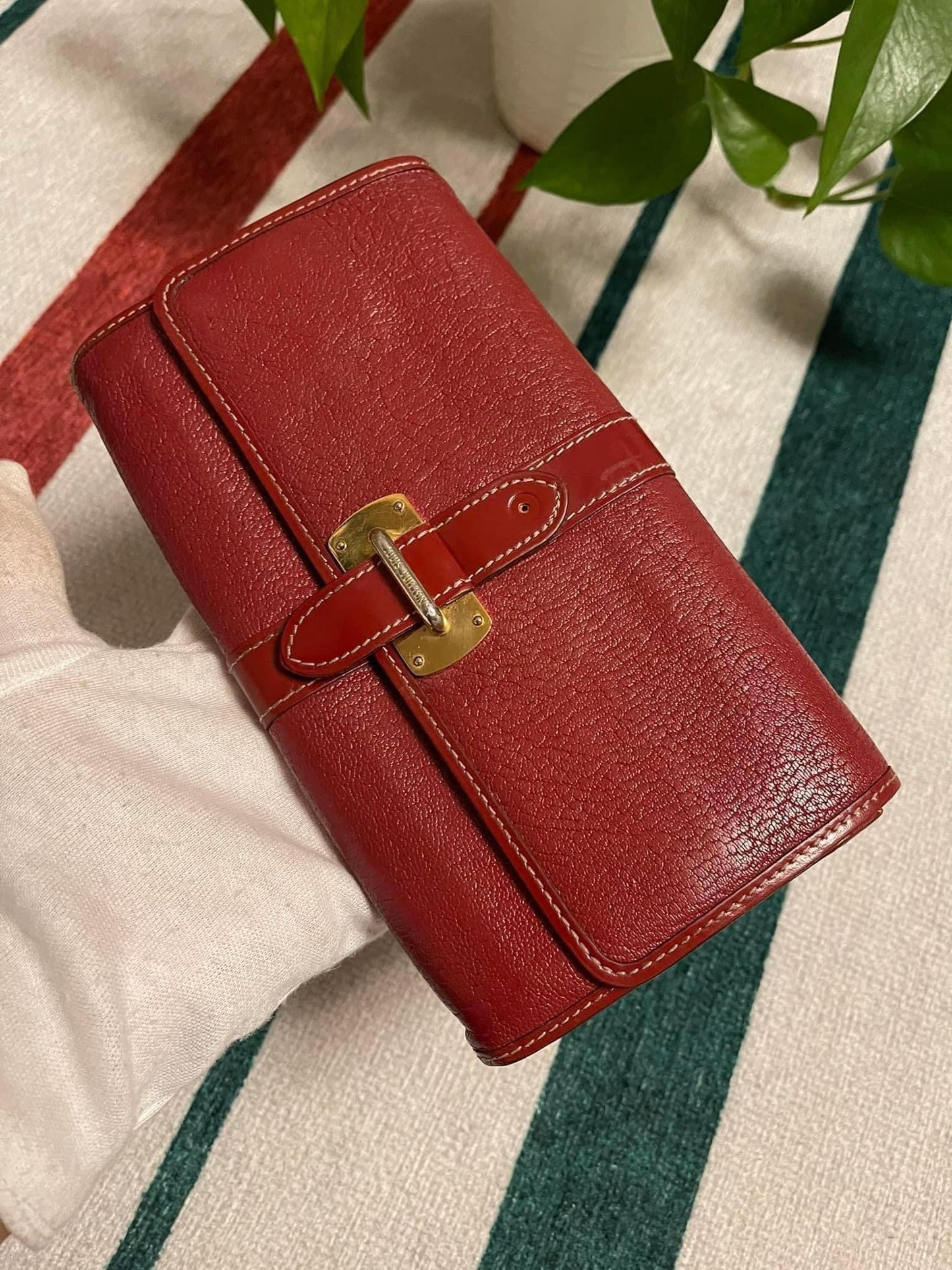 Red Suhali Leather Le Favori Wallet -YEAR 2009