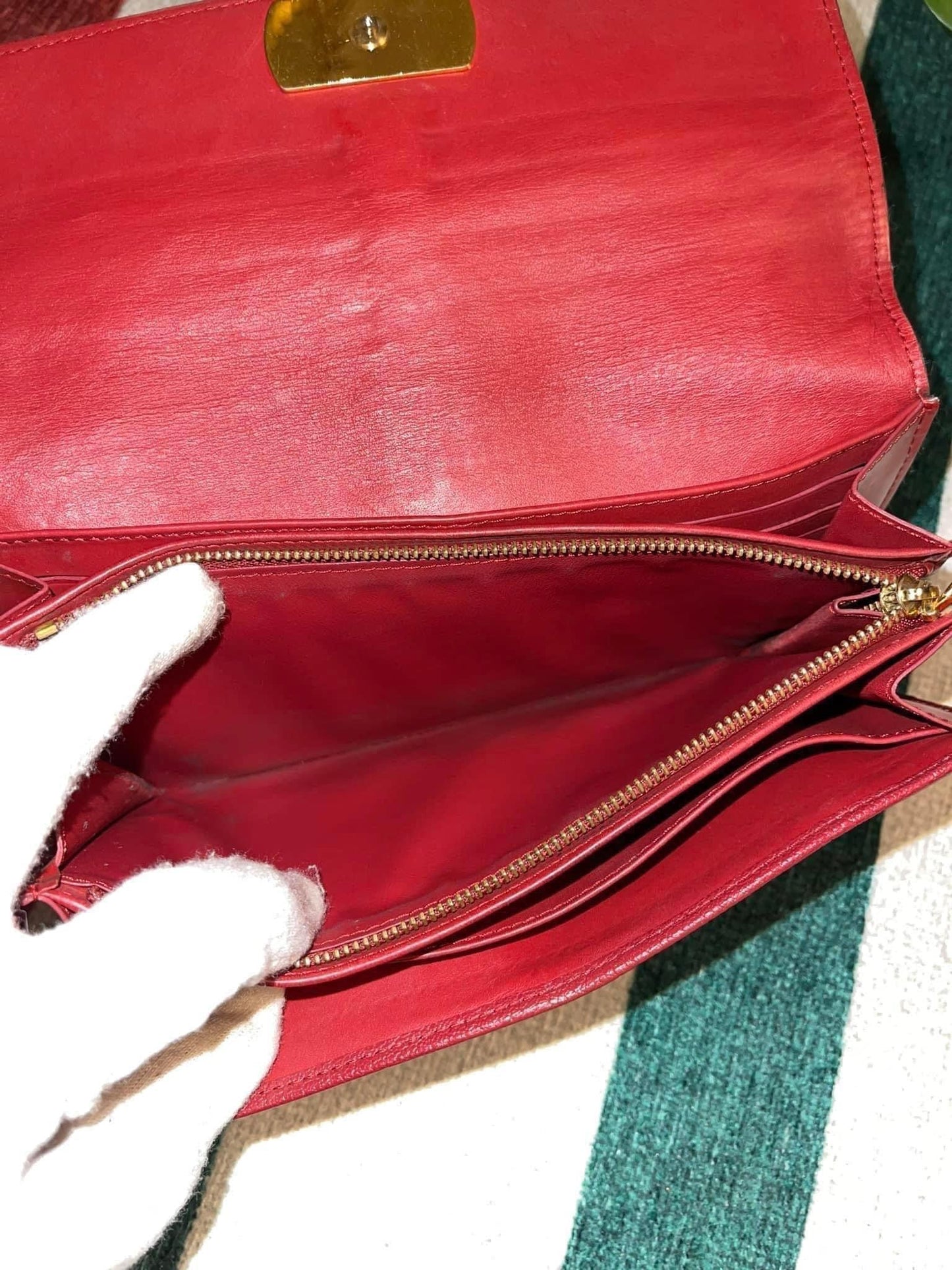 Red Suhali Leather Le Favori Wallet -YEAR 2009