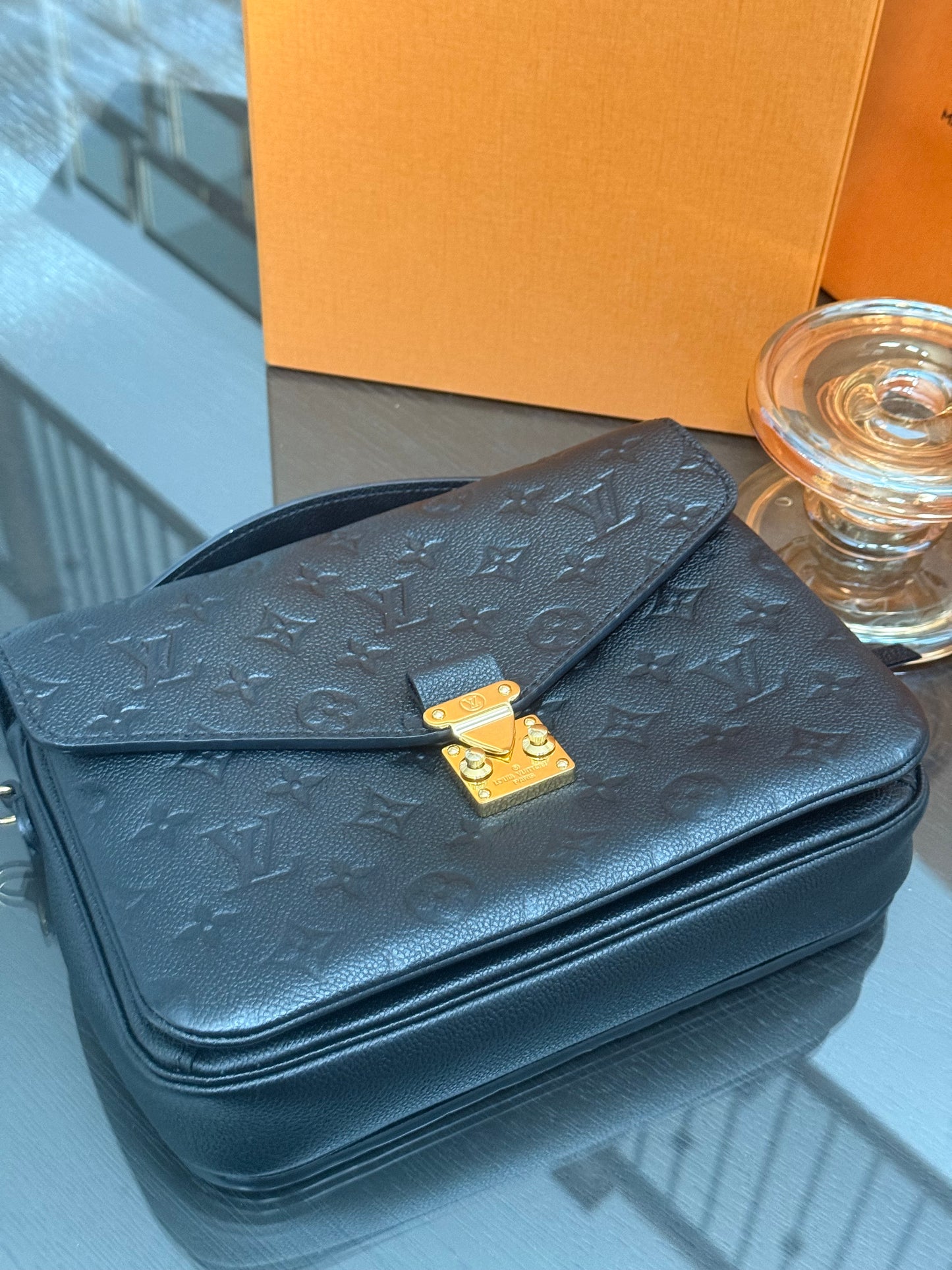 Pochette Metis Empriente Noir with Box, Dustbag, Receipt and Paper bag -Microchip & Authenticed