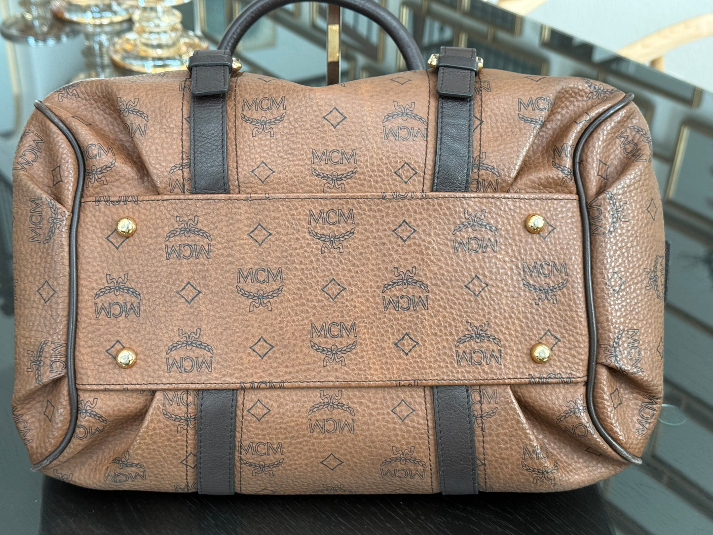 MCM Boston Bag with π Lock & Keys