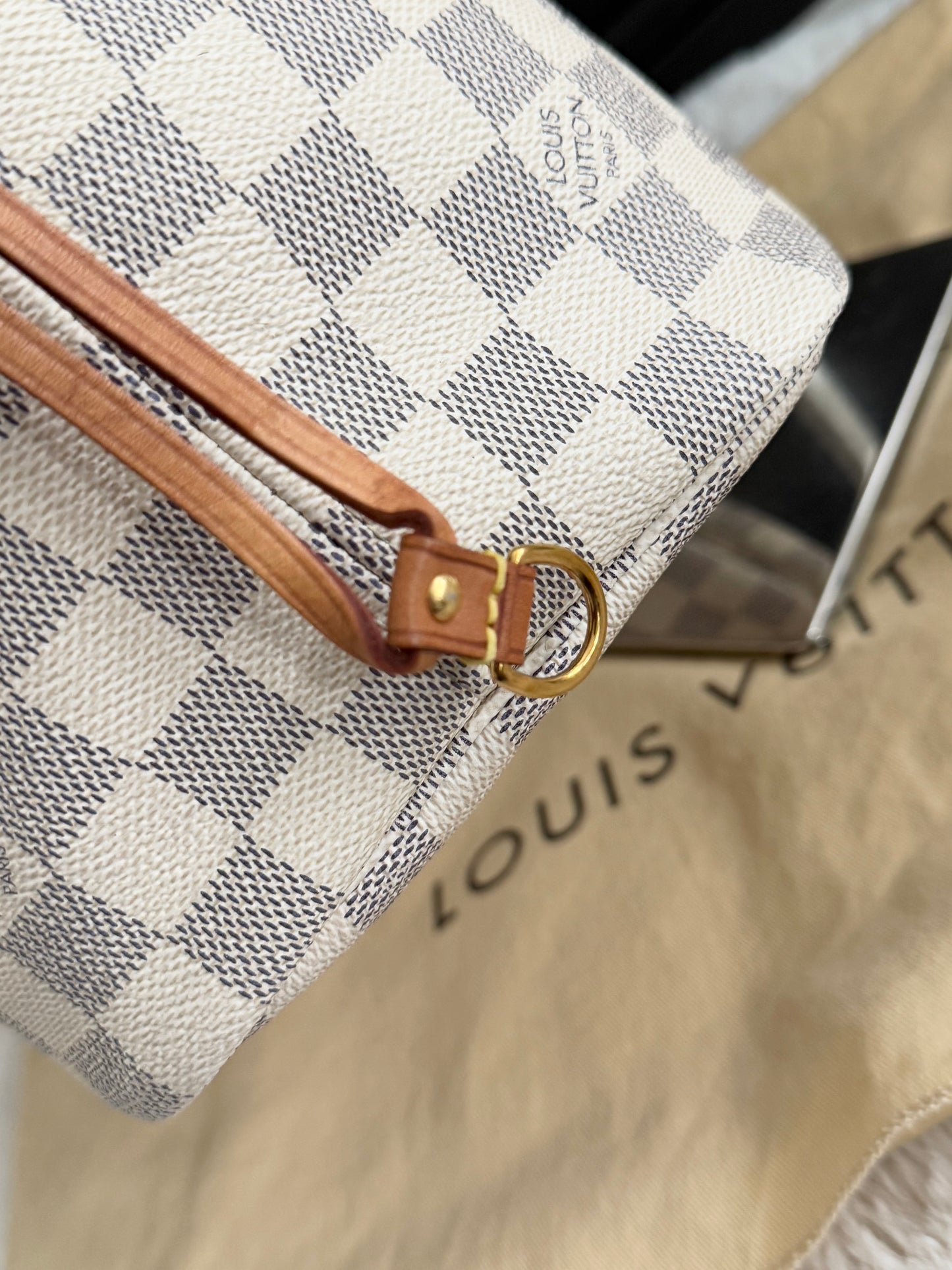 Neverfull MM Azur in Rose Ballerine with Dustbag -Year: 2018