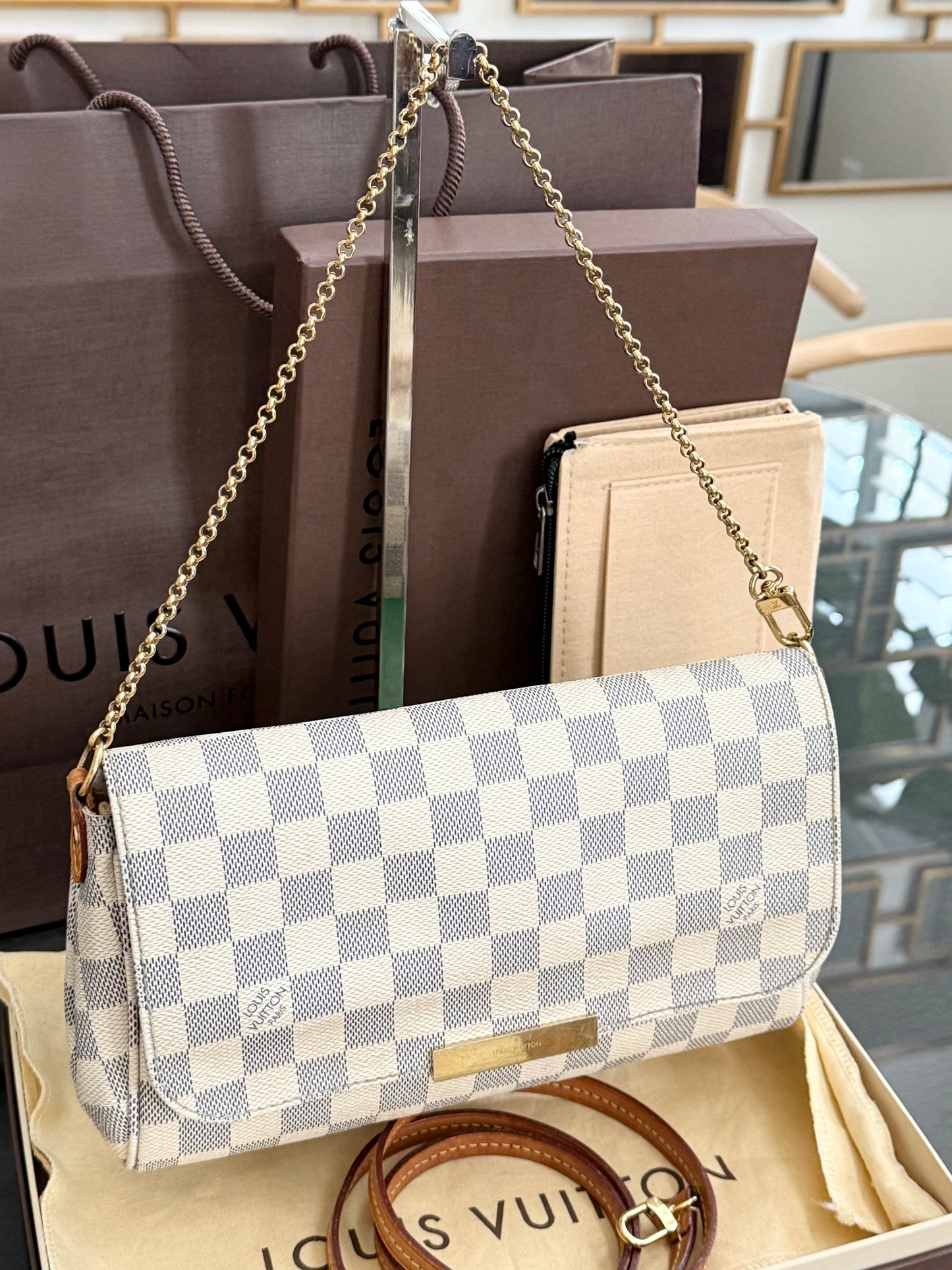 Favorite MM in Azur with Dustbag, Insert Organizer, Box and Paper bag -Year: 2015