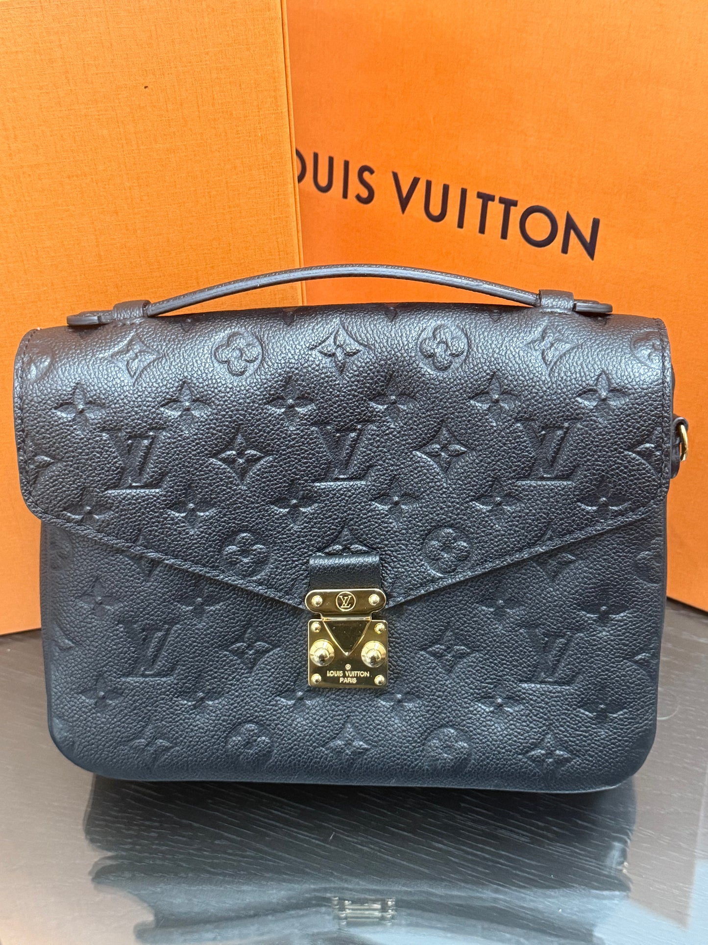 Pochette Metis Empriente Noir with Box, Dustbag, Receipt and Paper bag -Microchip & Authenticed