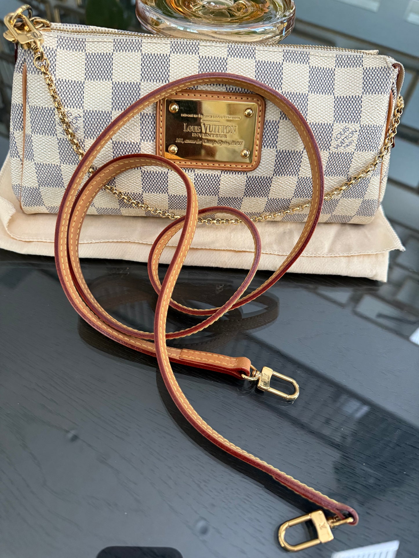 Eva Clutch in Azur with Dustbag and box ๐๏ธ Year: 2010