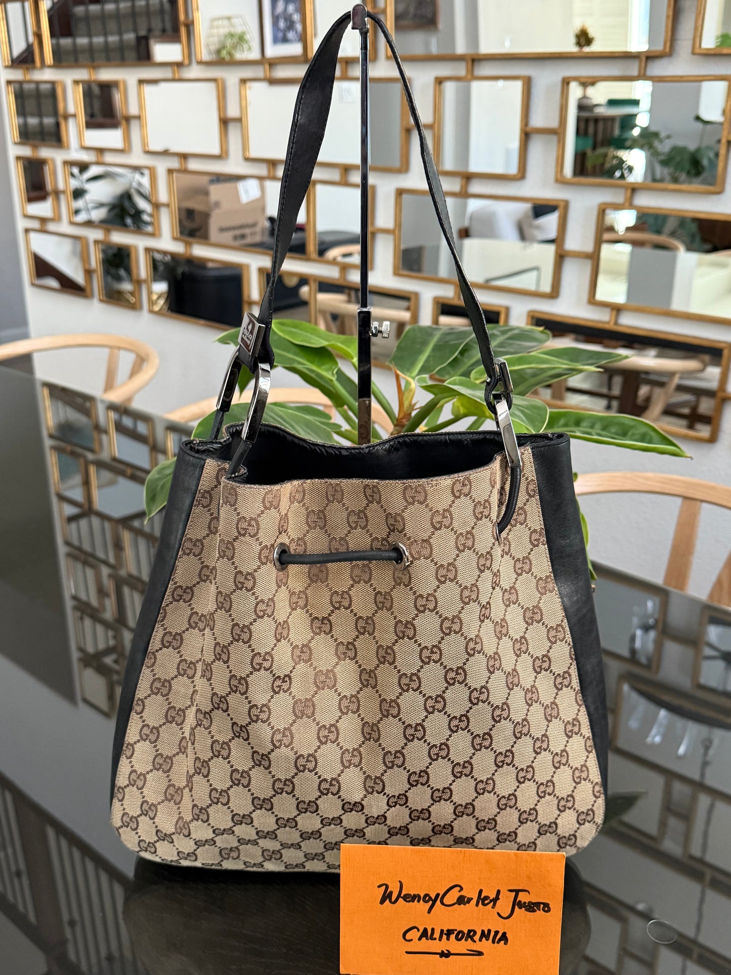 Gucci GG Canvas Drawstring Bag