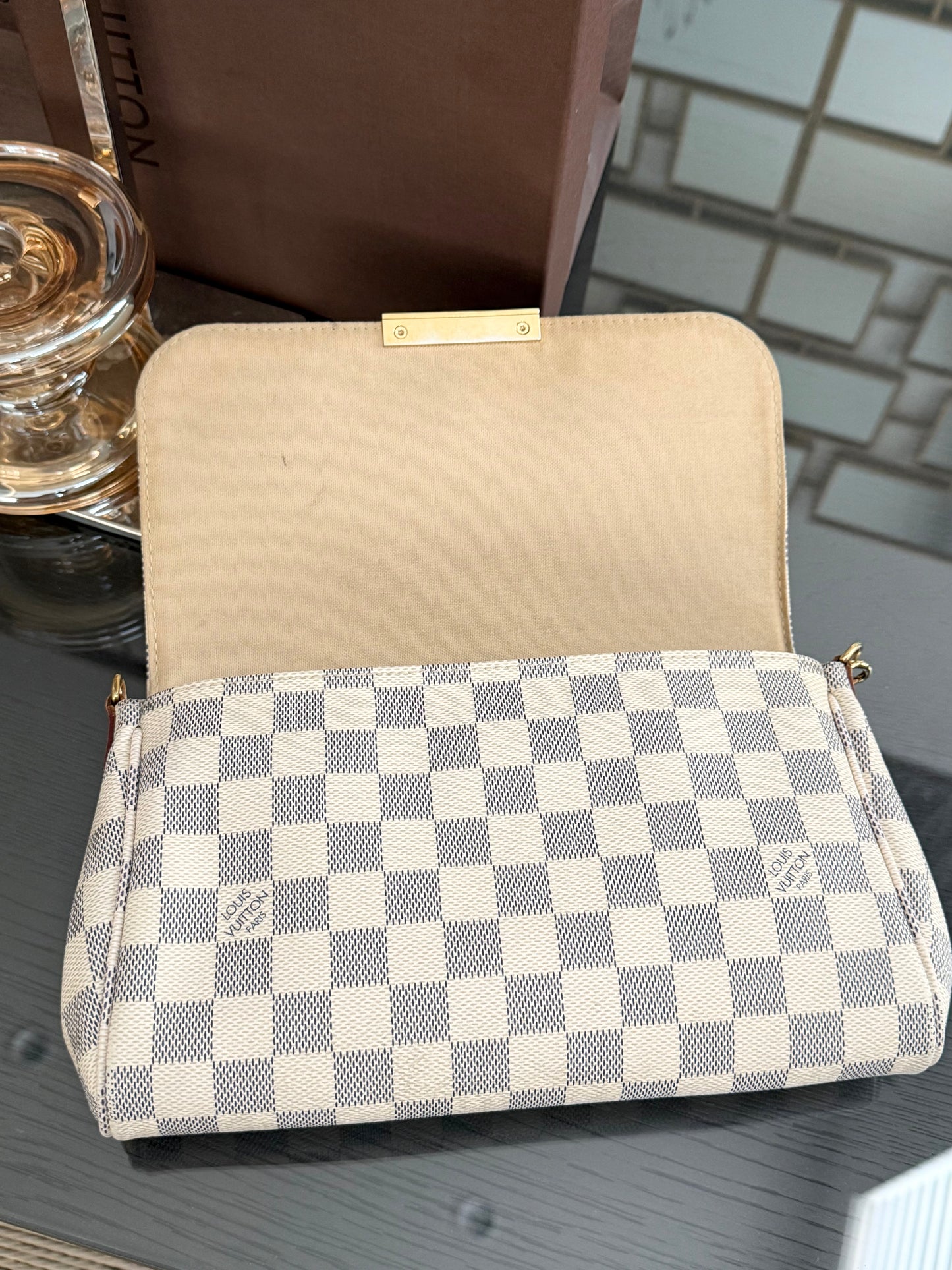Favorite MM in Azur with Dustbag, Insert Organizer, Box and Paper bag -Year: 2015