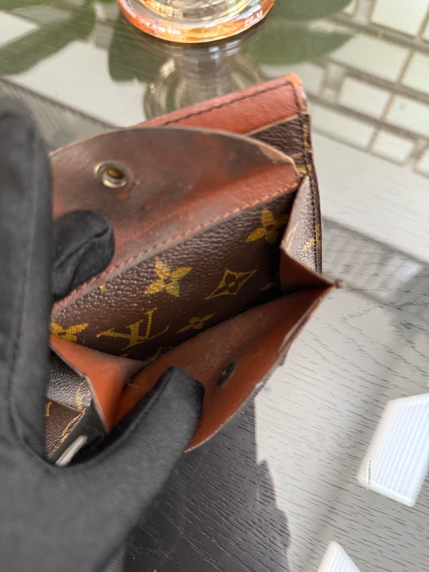 Vintage Monogram Mens Bifold Wallet ๐๏ธ Year: Pre Date