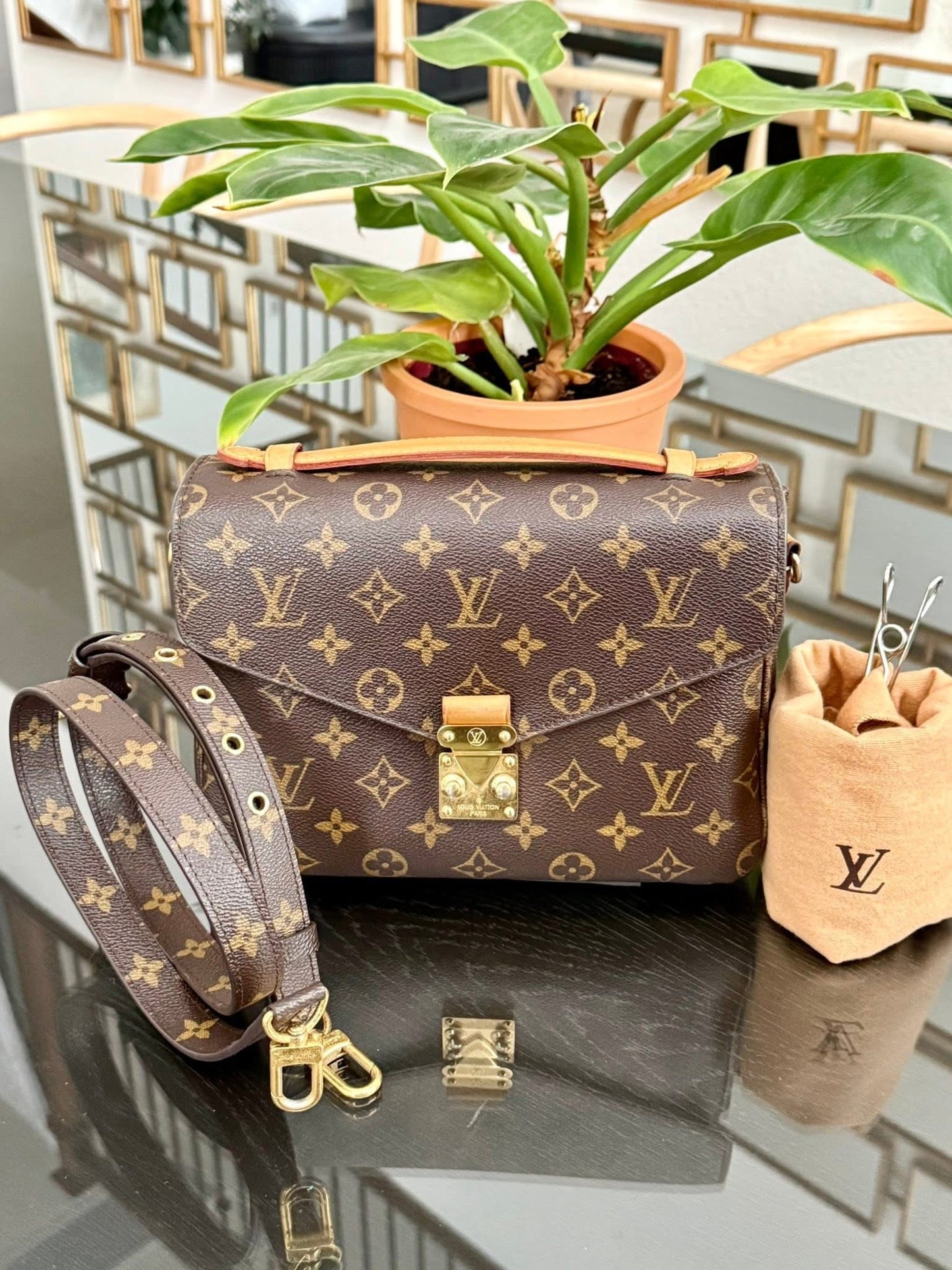 Pochette Metis in Monogram with Box, Dustbag, Insert organizer and Paper bag ๐๏ธ Year 2014