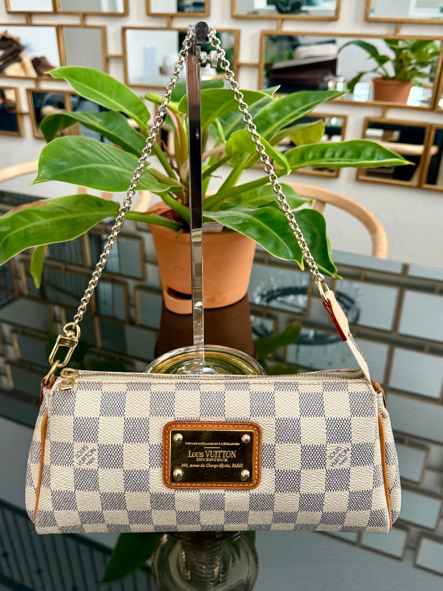 Eva Clutch in Azur with Dustbag , box and Paper bag🗓️ Year: 2011