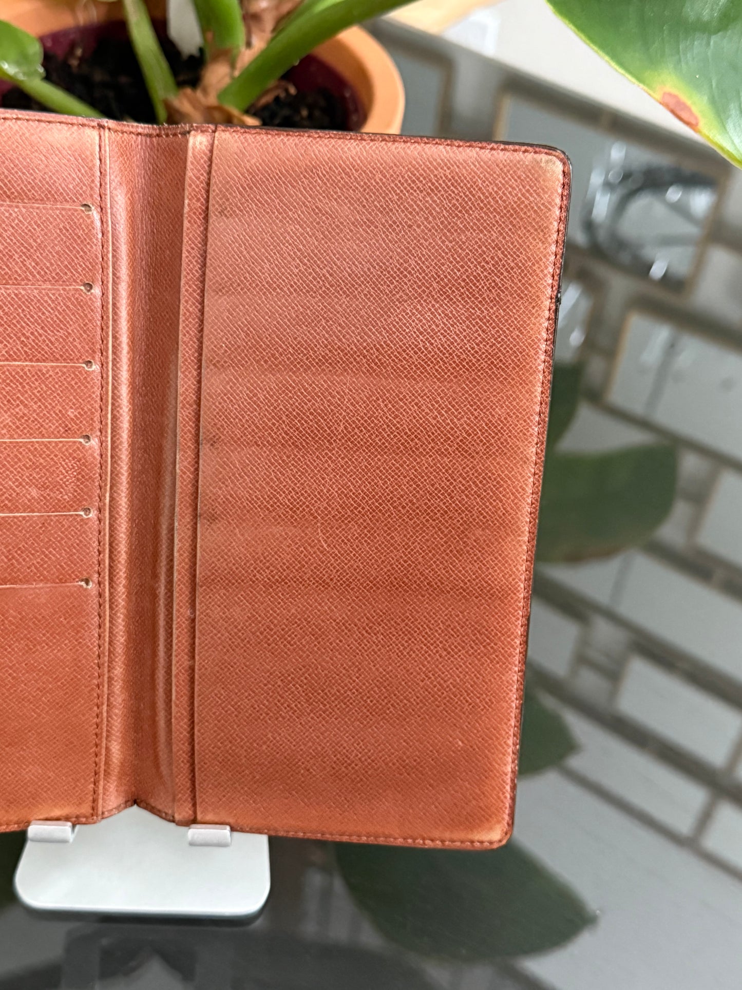 Monogram Checkbook Wallet with 6 Cardholders 🗓️ Year: 1987