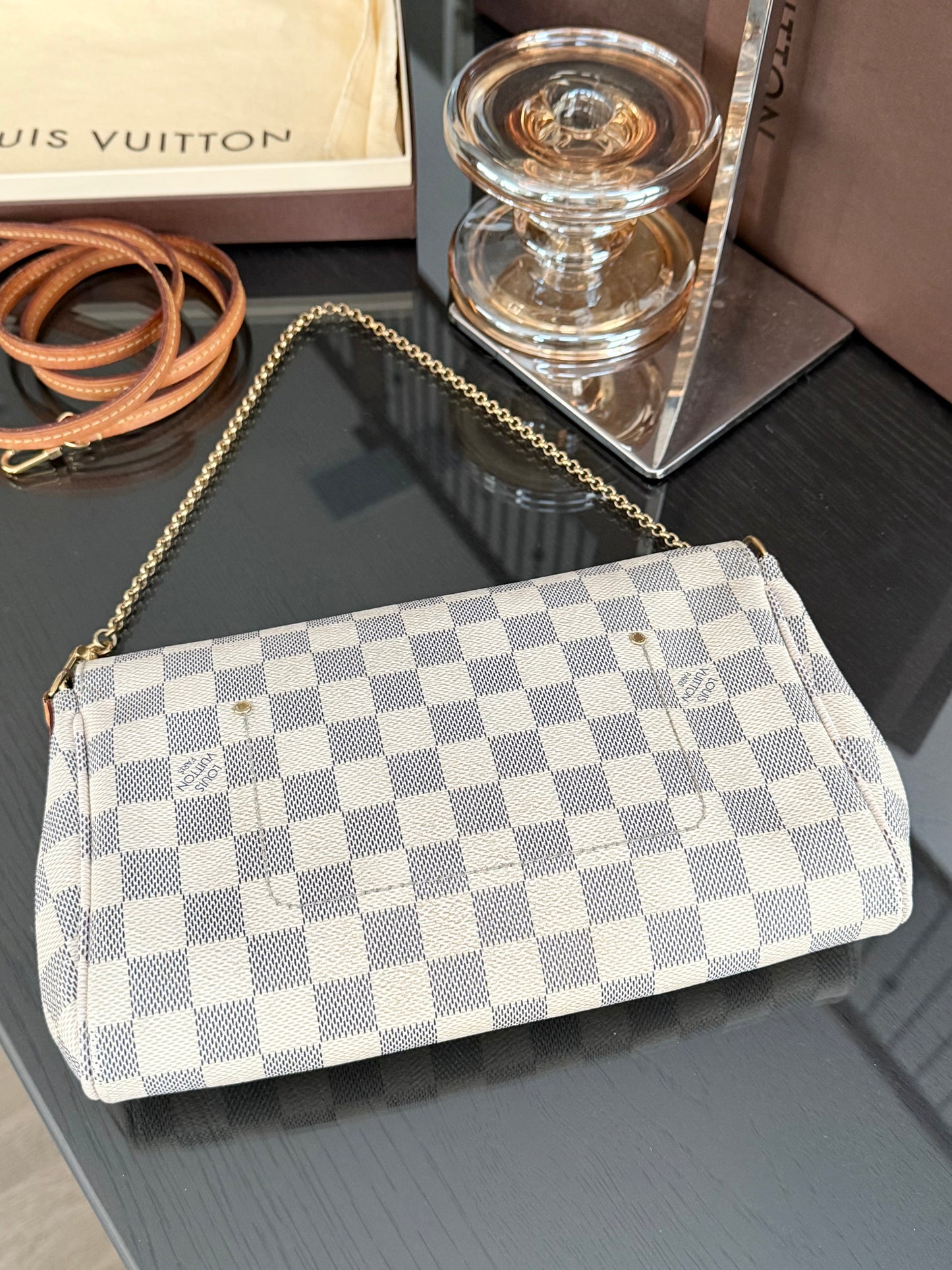 Favorite MM in Azur with Dustbag, Insert Organizer, Box and Paper bag -Year: 2015