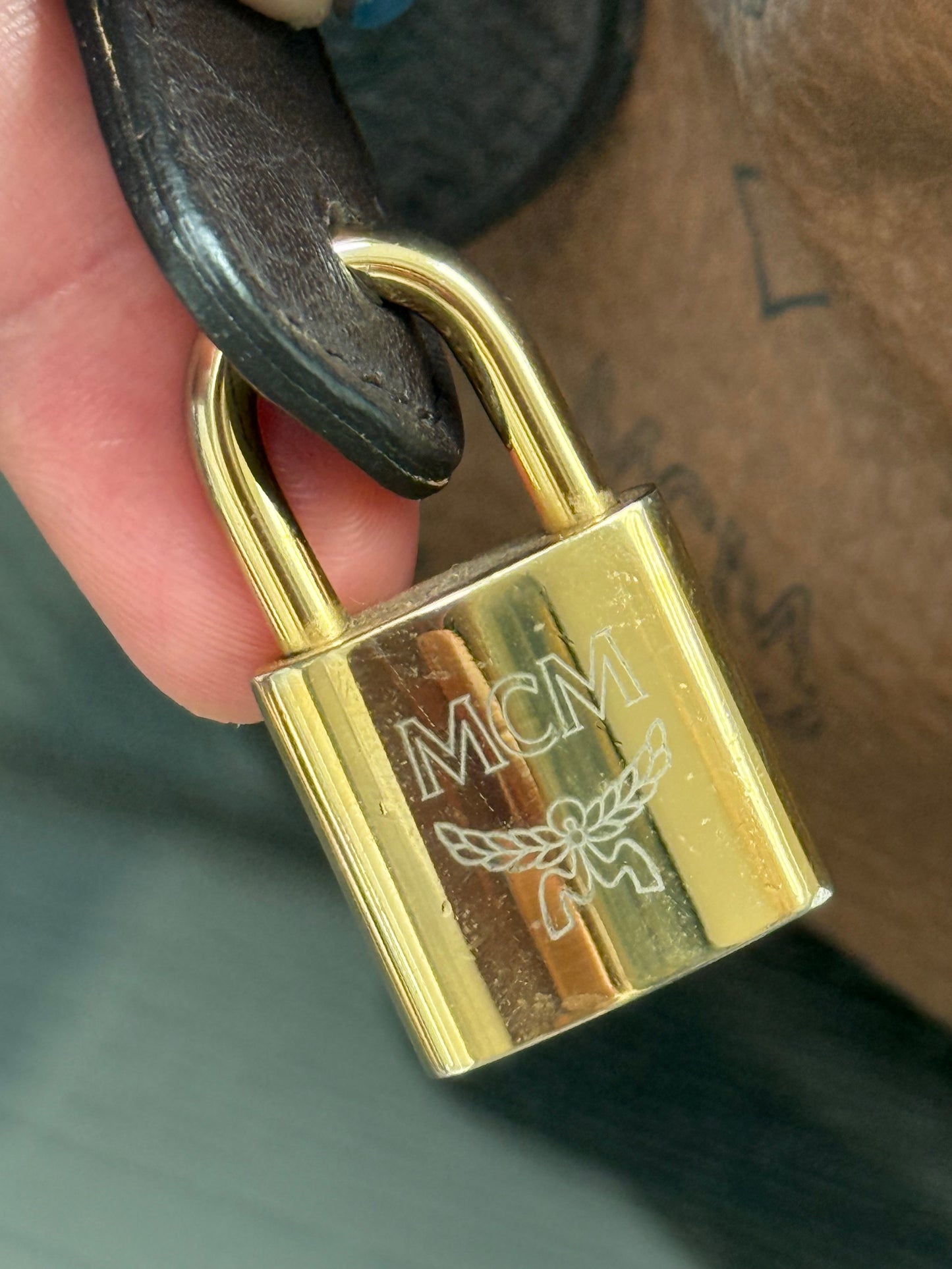 MCM Boston Bag with π Lock & Keys