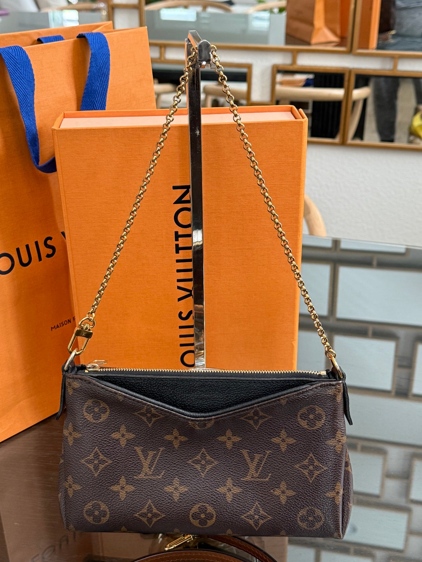 Pallas Clutch w/ Box , Receipt, and Paper bag-Year: 2017