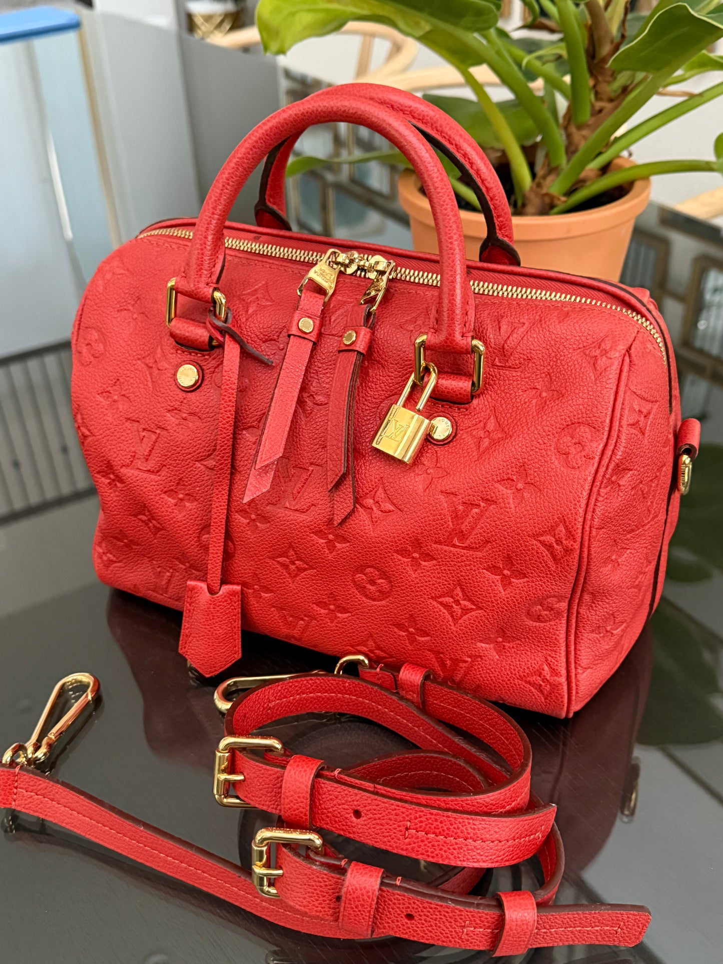 🌺Empriente Speedy 25 Bandoulier with lock 🔐 keys -🗓️ Year: 2012