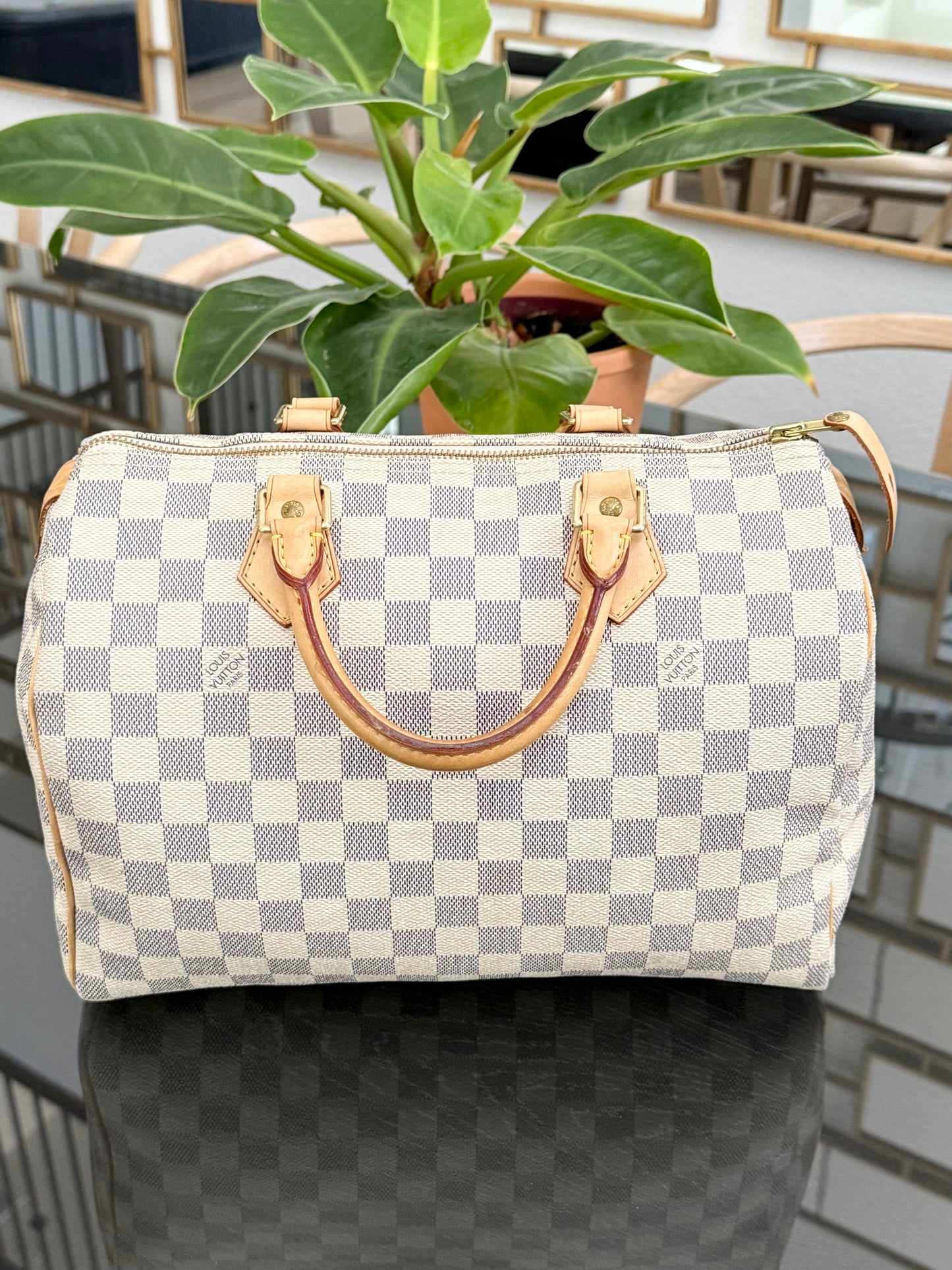 Speedy 30 in Damier Azur with lock π key, Dustbag and Insert Organizer -ποΈ Year 2007