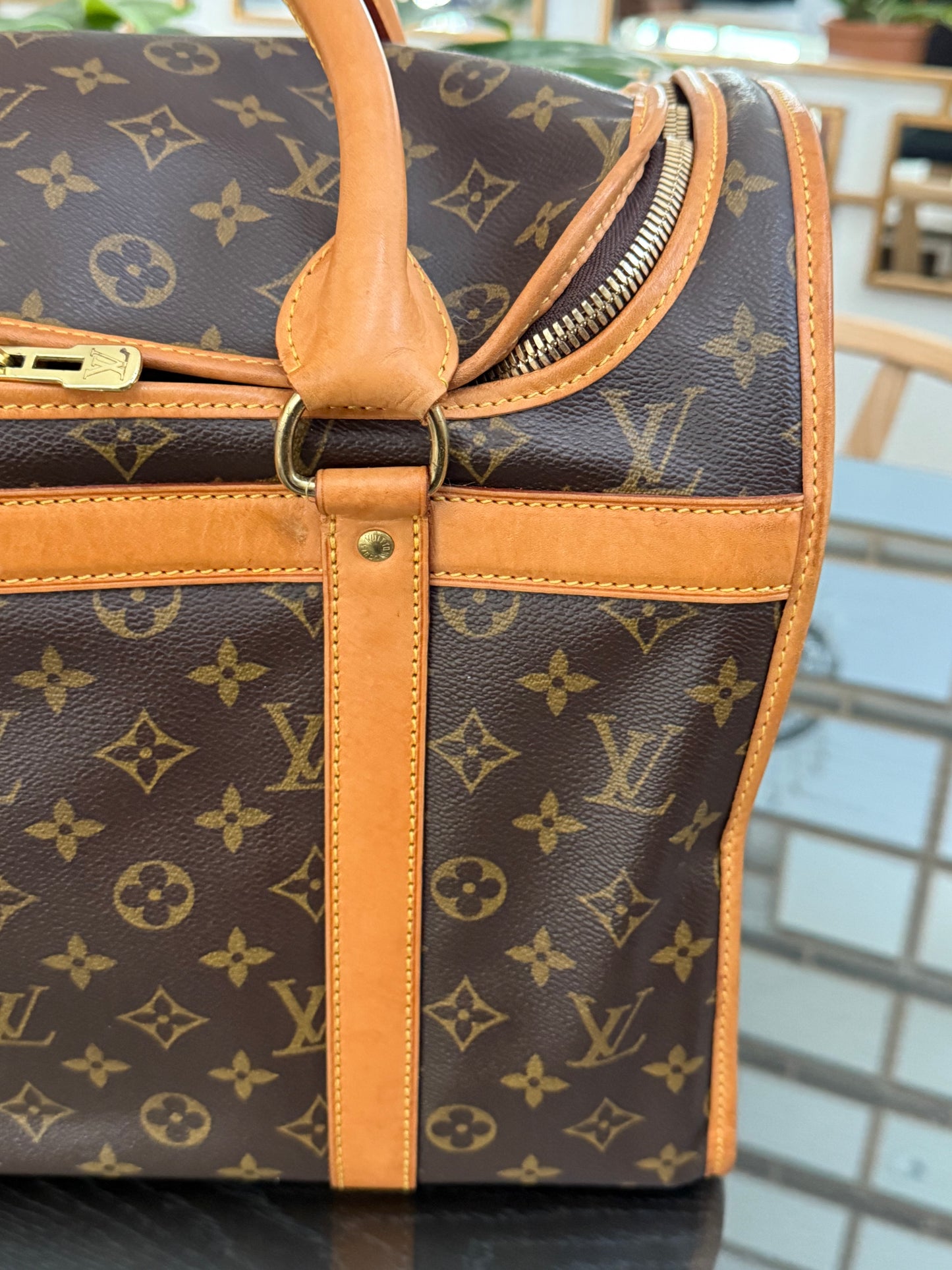 Sac Chien Monogram Pet Carrier 40 with Luggage Tag 🗓️ Year: 2004