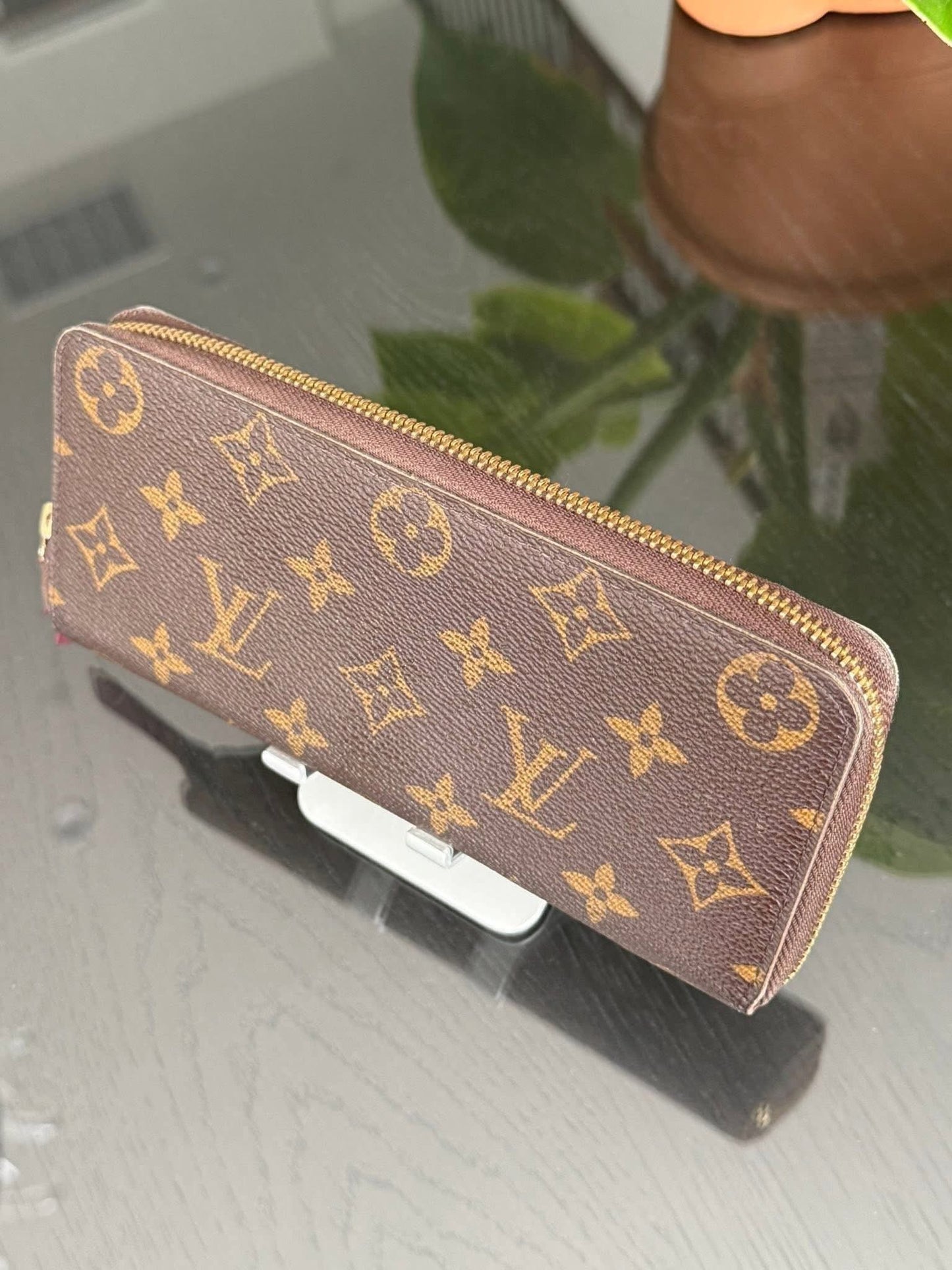 Monogram Clemence Wallet in Peony with box 🗓️ Year 2016