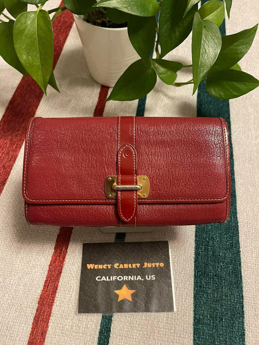 Red Suhali Leather Le Favori Wallet -YEAR 2009