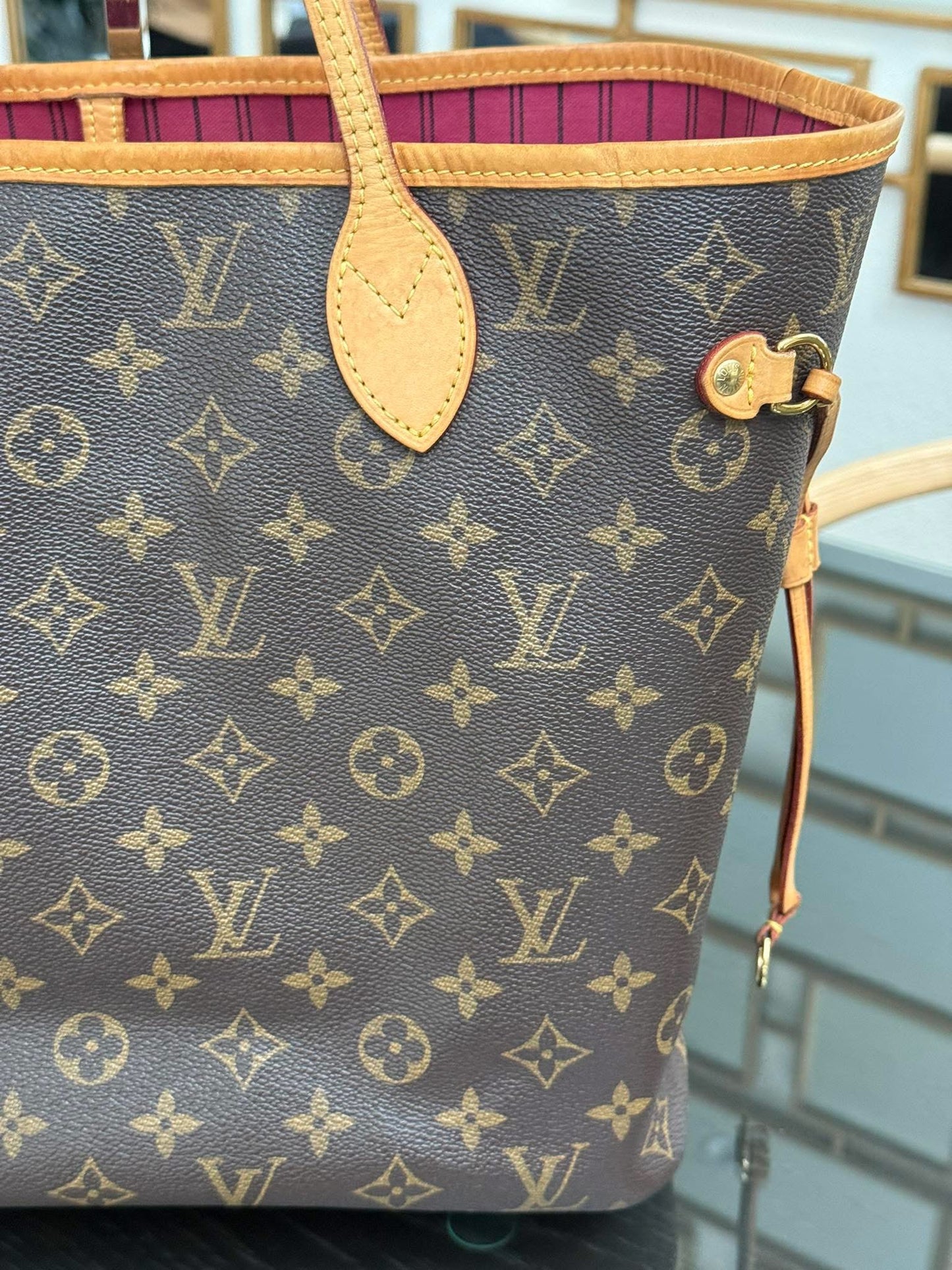 🌺Neverfull MM Monogram in Peony with Dustbag -🗓️ Year: 2016