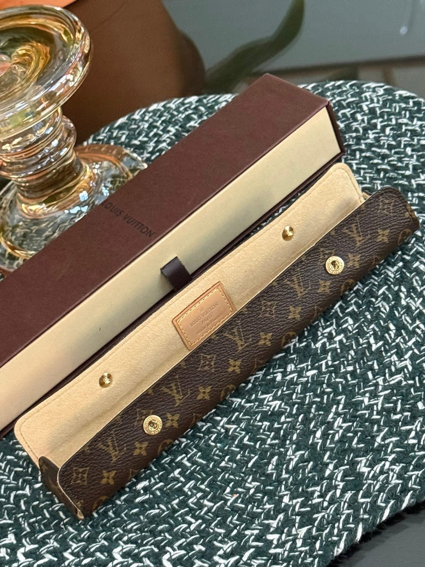 Monogram Necklace/ Bracelet Jewelry Case with Box 🗓️ Year: 2002