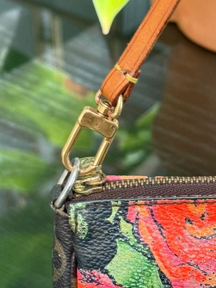 Monogram Roses Pochette Accessories with Dustbag and Paper bag 📅 Year: 2008