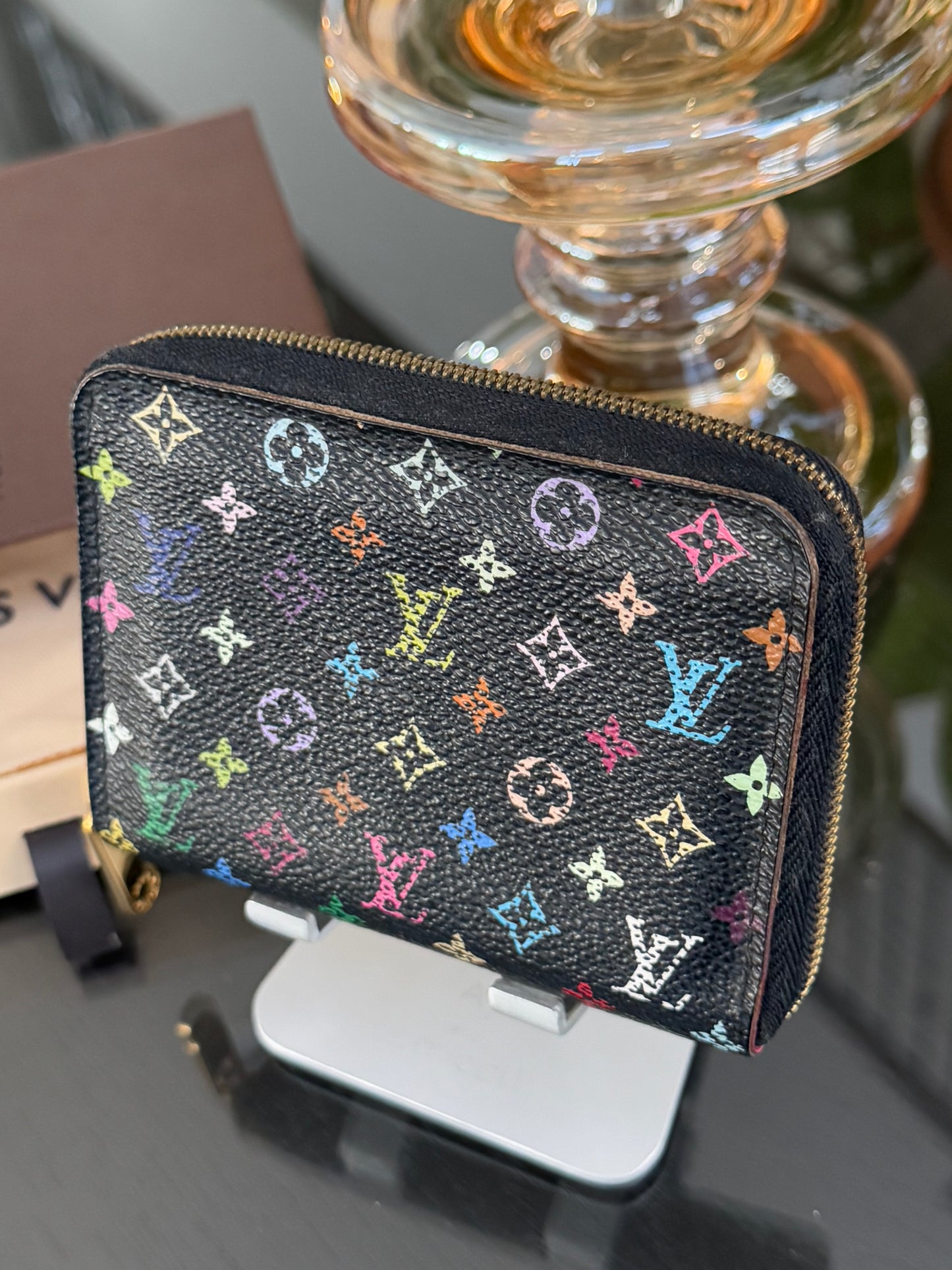 Multicolor Zippy Compact Wallet with Box and Dustbag -Year: 2010