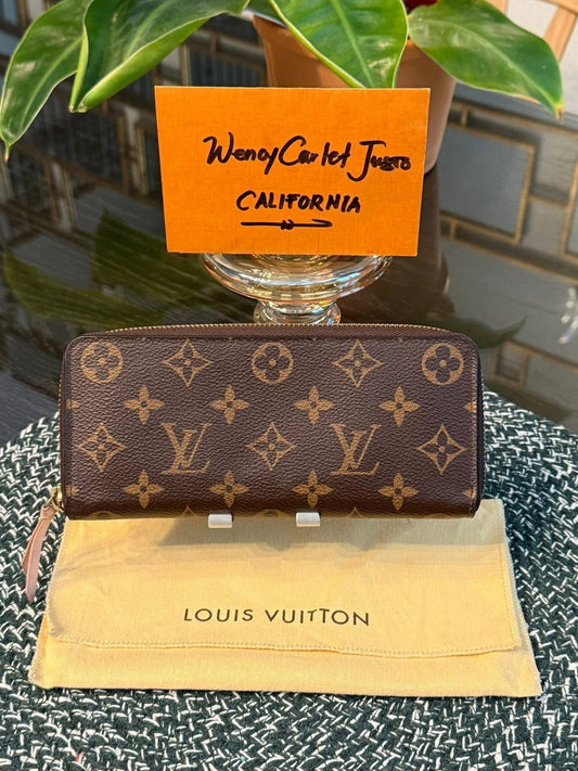 Monogram Clemence Wallet in Rose Ballerine with Dustbag 🗓️ Year 2018