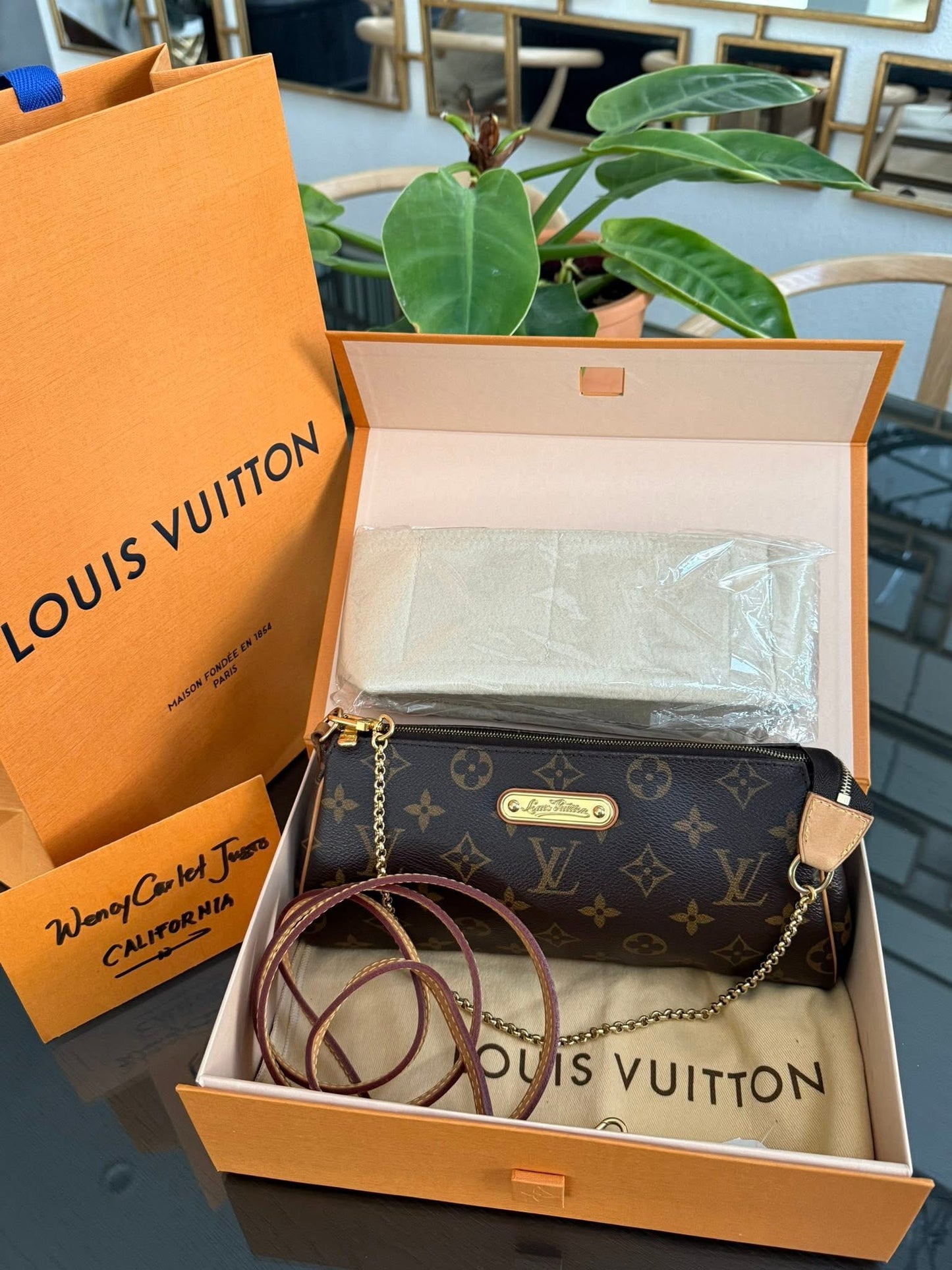 Eva Clutch in Monogram with Original Strap, Insert Organizer, Box, Dustbag and Paper bag 🗓️ Year: 2011