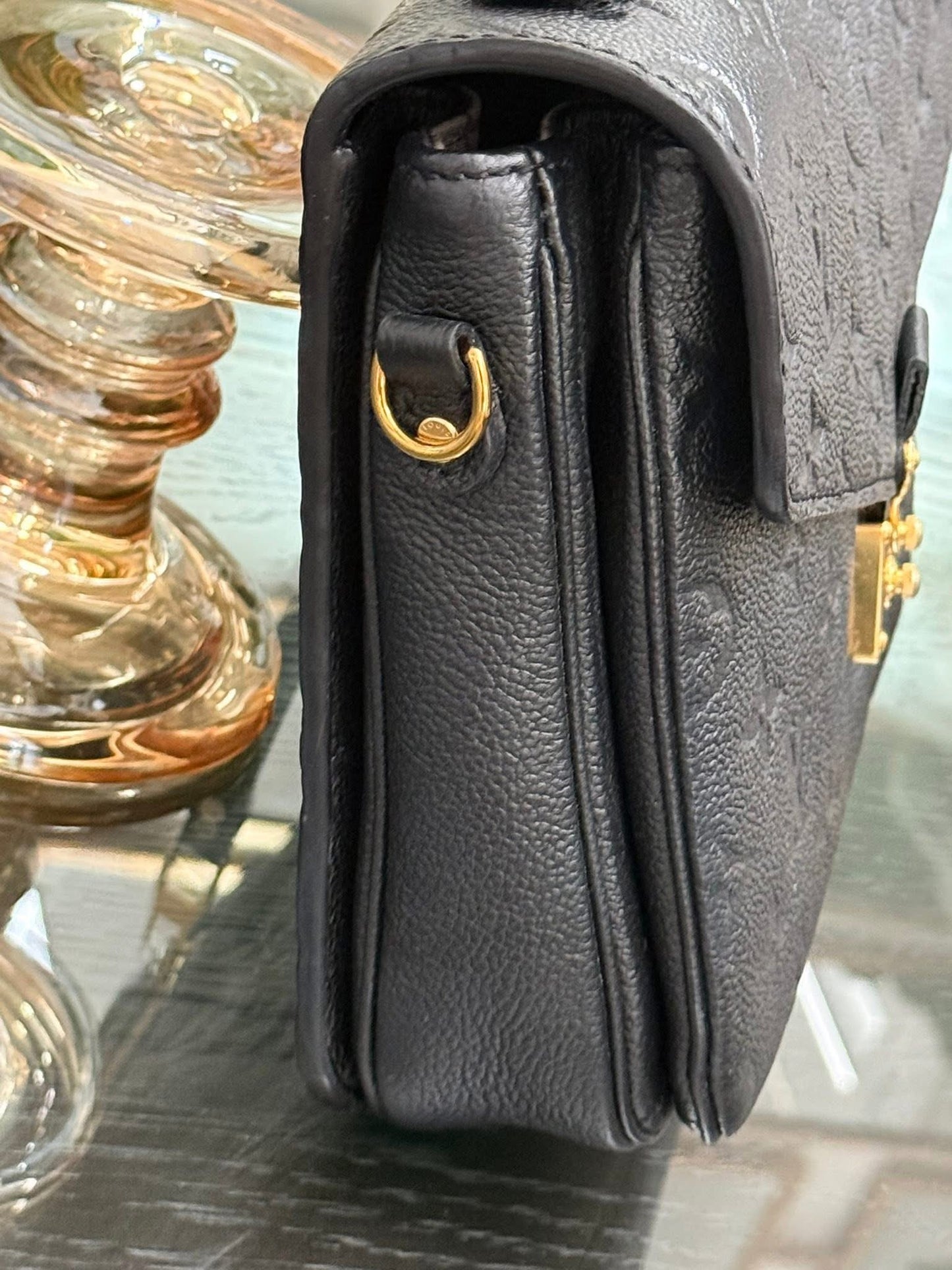 Pochette Metis Emptiente Noir with Box, Dustbag, Insert Organizer, Box and Paper bag -Microchip & Authenticed