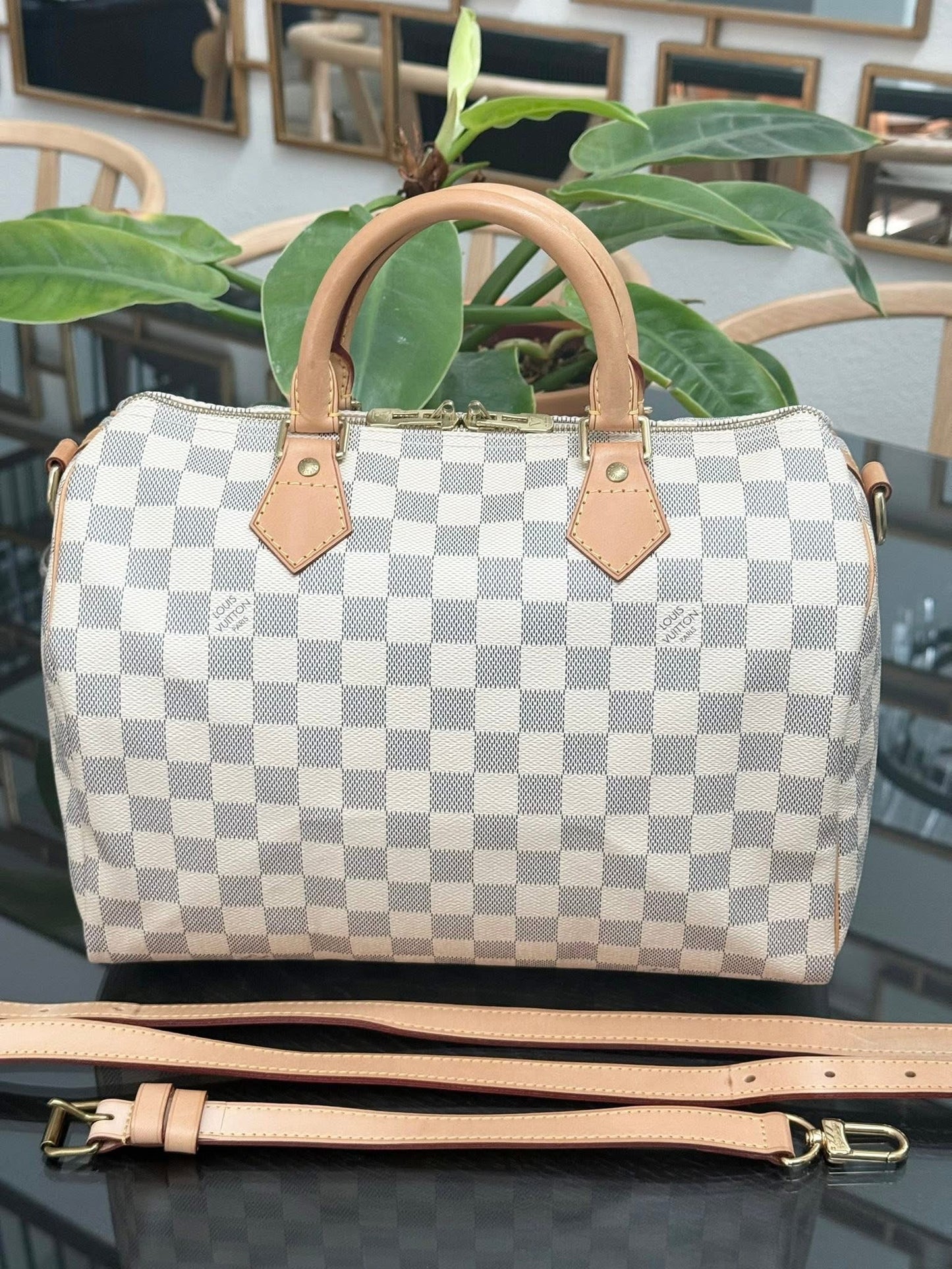 Speedy 30 Bandoulier in Azur with Original Strap, Dustbag and Insert Organizer -🗓️ Year: 2013