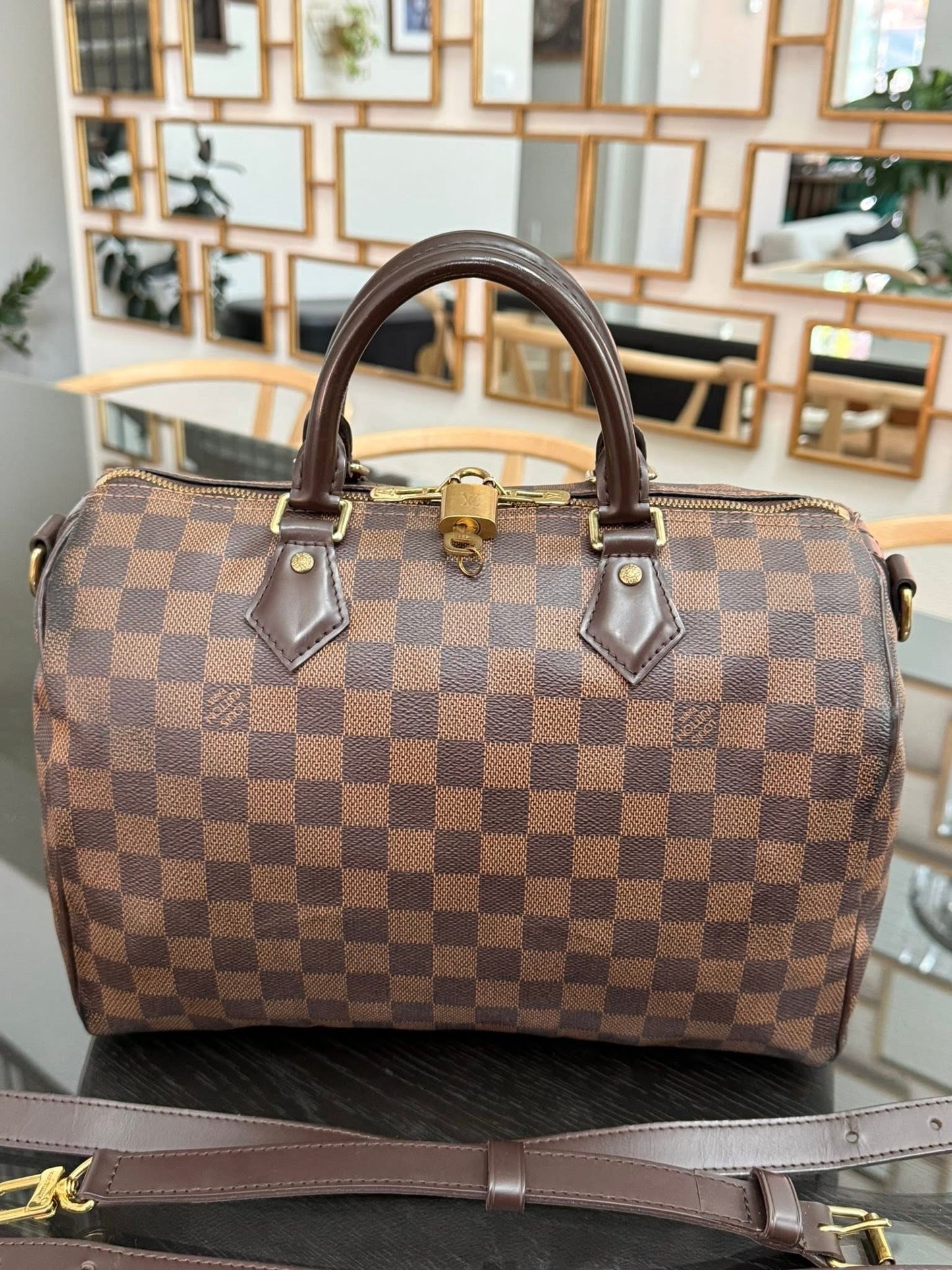 Speedy 30 Bandoulier in DE with 🔐 lock, Key, Original Strap, Insert Organizer and Dustbag -🗓️ Year: 2018